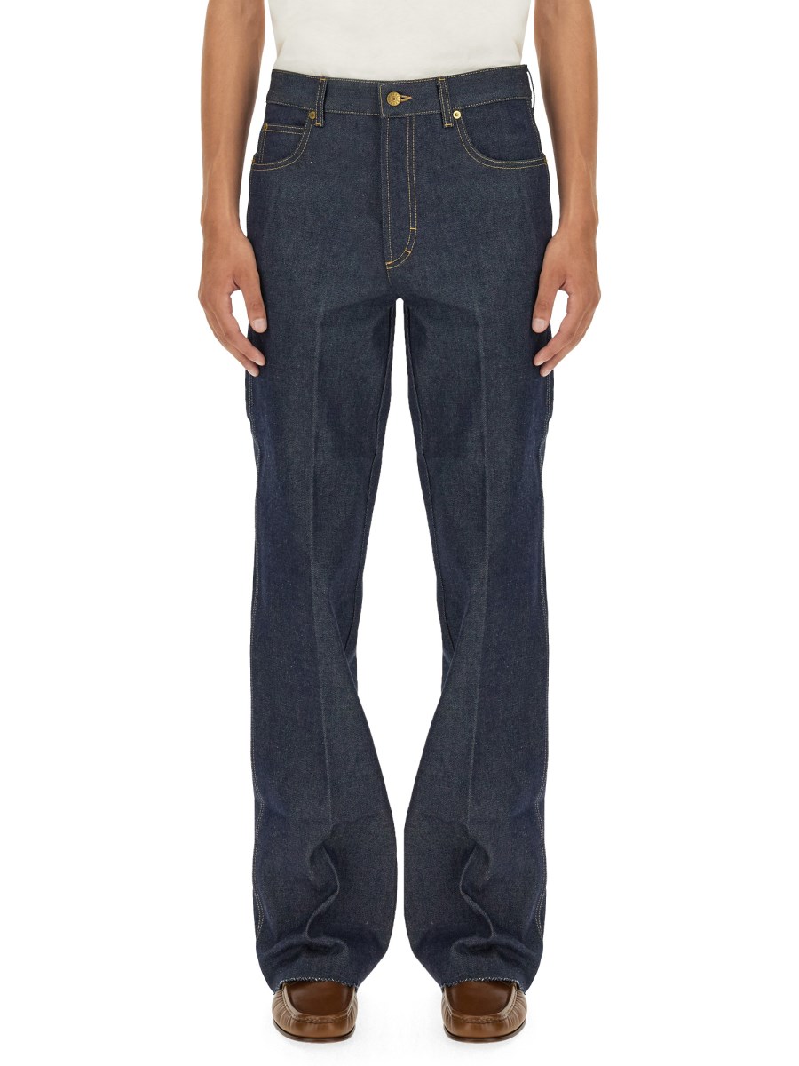 GUCCI PANTALONE IN DENIM CON ETICHETTA