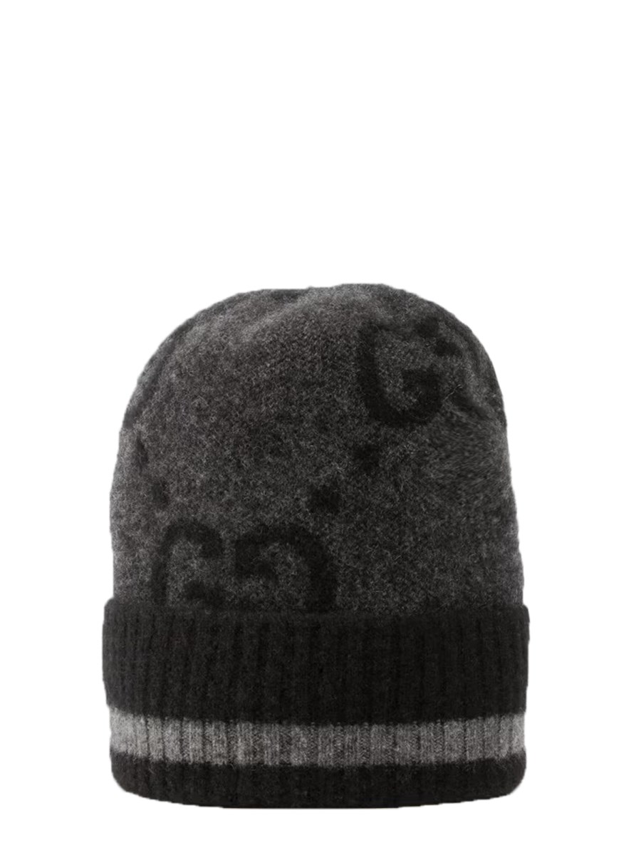 GUCCI CAPPELLO IN CASHMERE LAVORATO IN MAGLIA CON GG