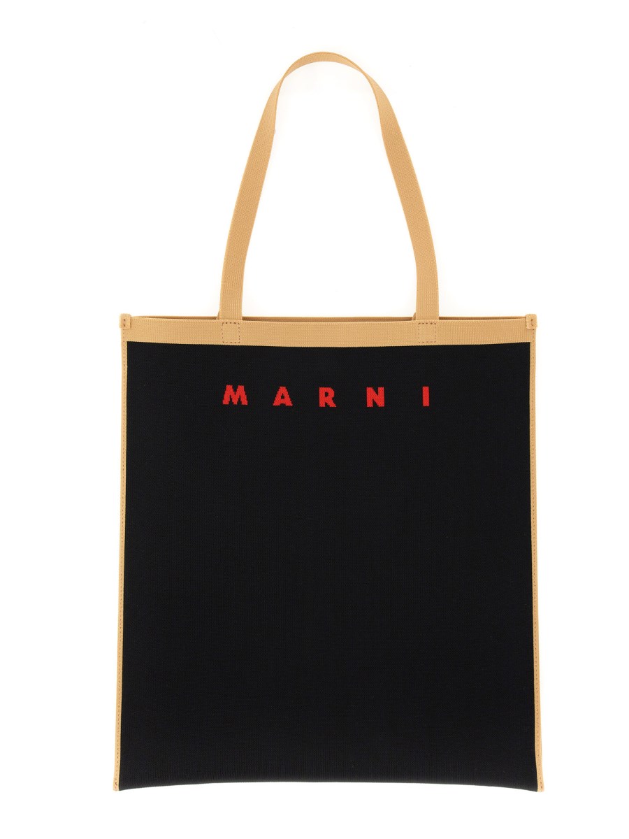 MARNI BORSA TOTE FLAT CON LOGO