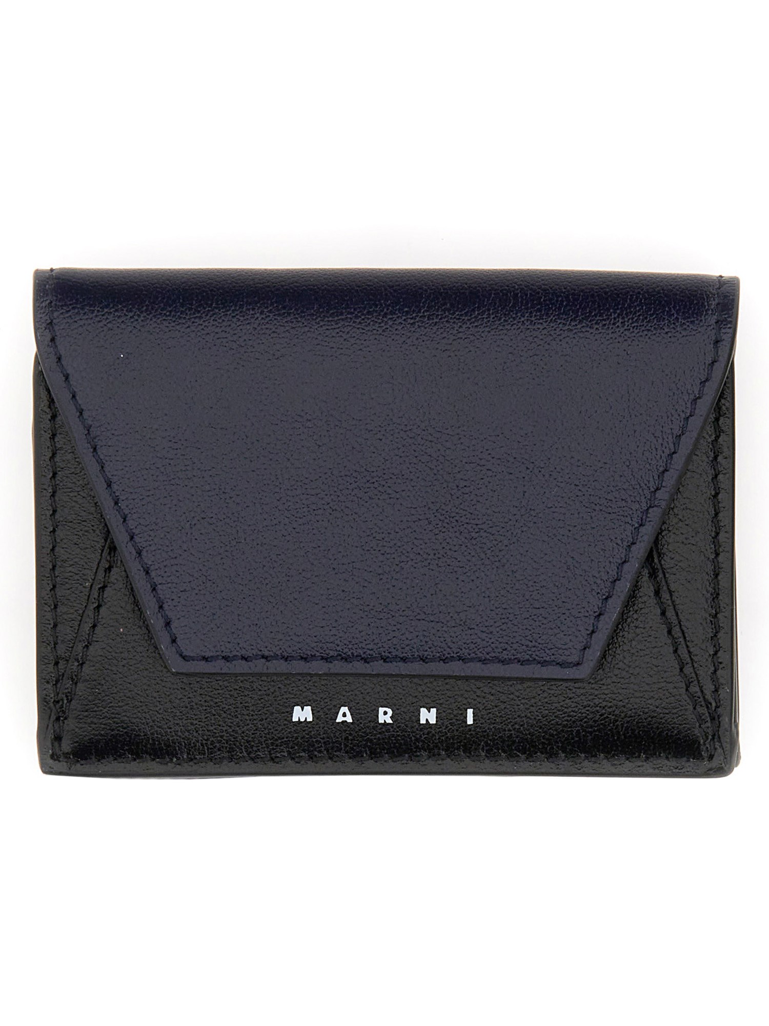 Shop Marni Tri-fold Wallet In Black
