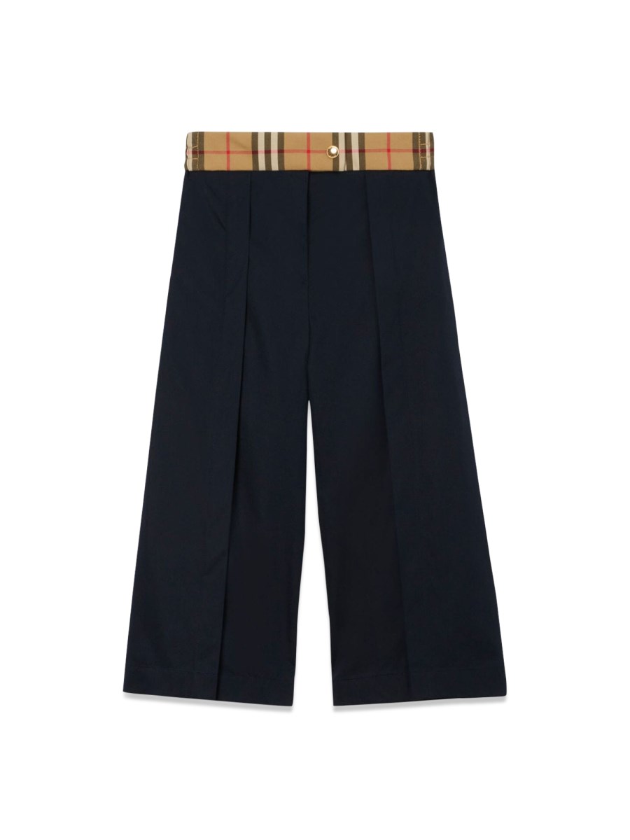 Kids Beige Check Cargo Pants by Burberry