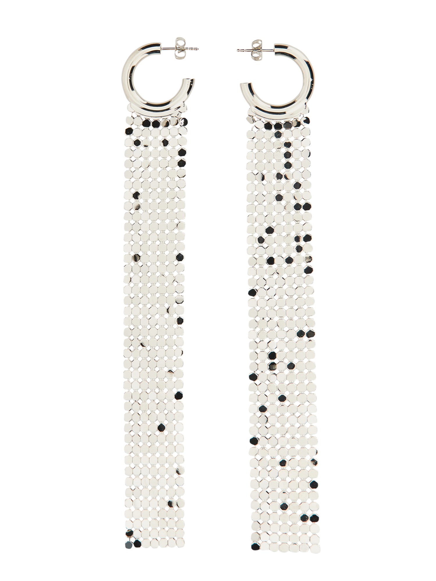 Rabanne Cascading Silver Earrings With Butterfly Clasp In Silver