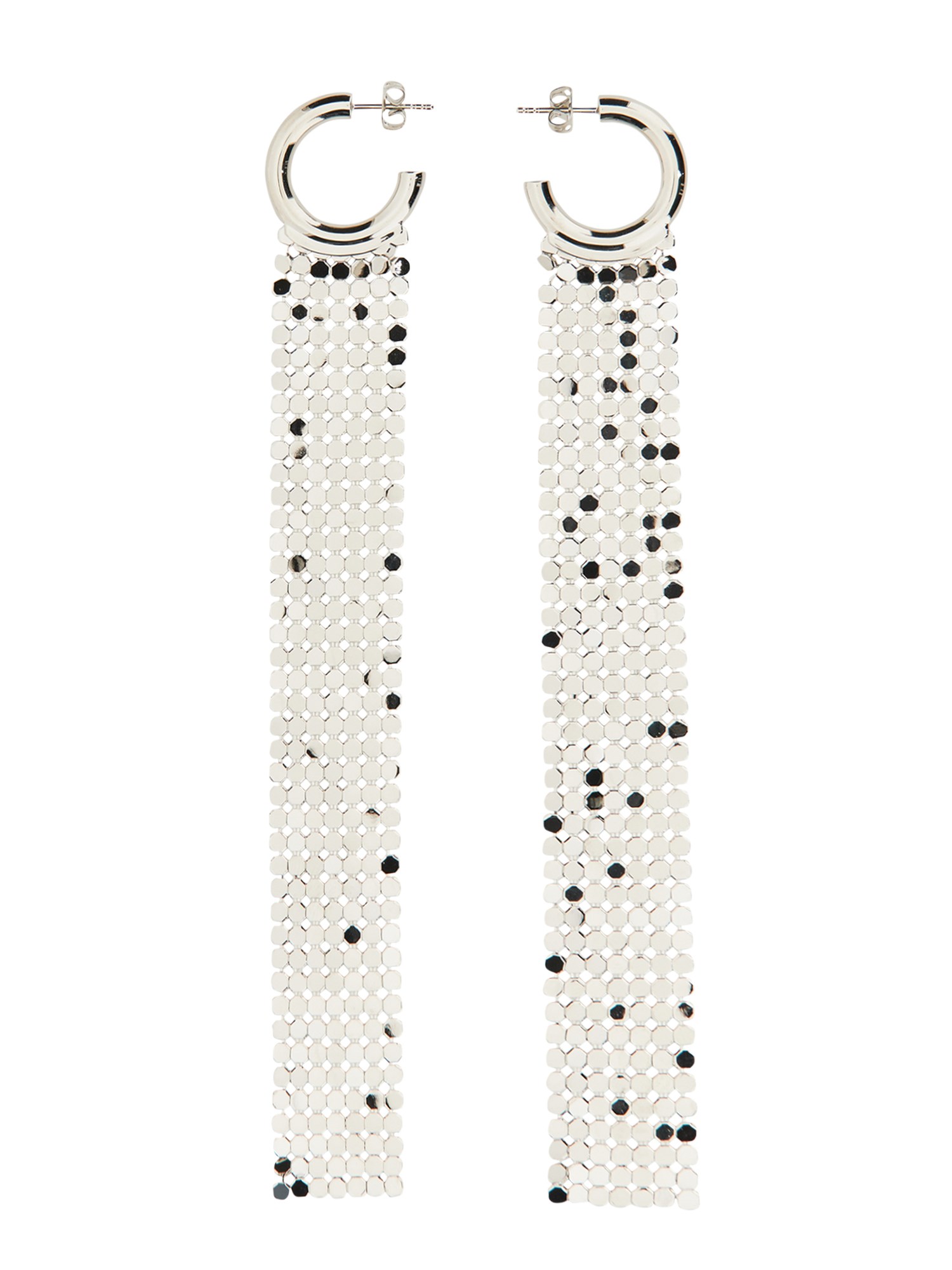 Shop Rabanne Pixel Earrings In Silver