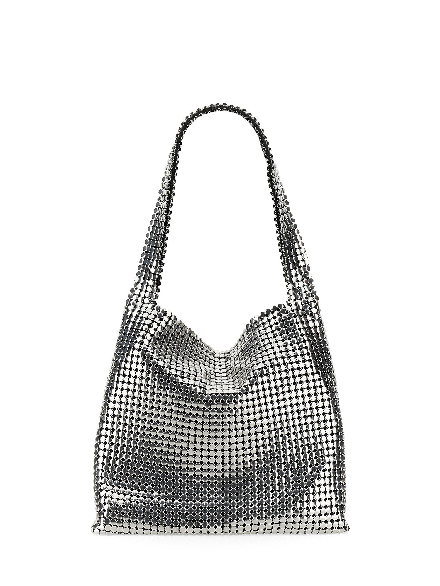 Shop Paco Rabanne Pixel Hobo Shoulder Bag In Silver