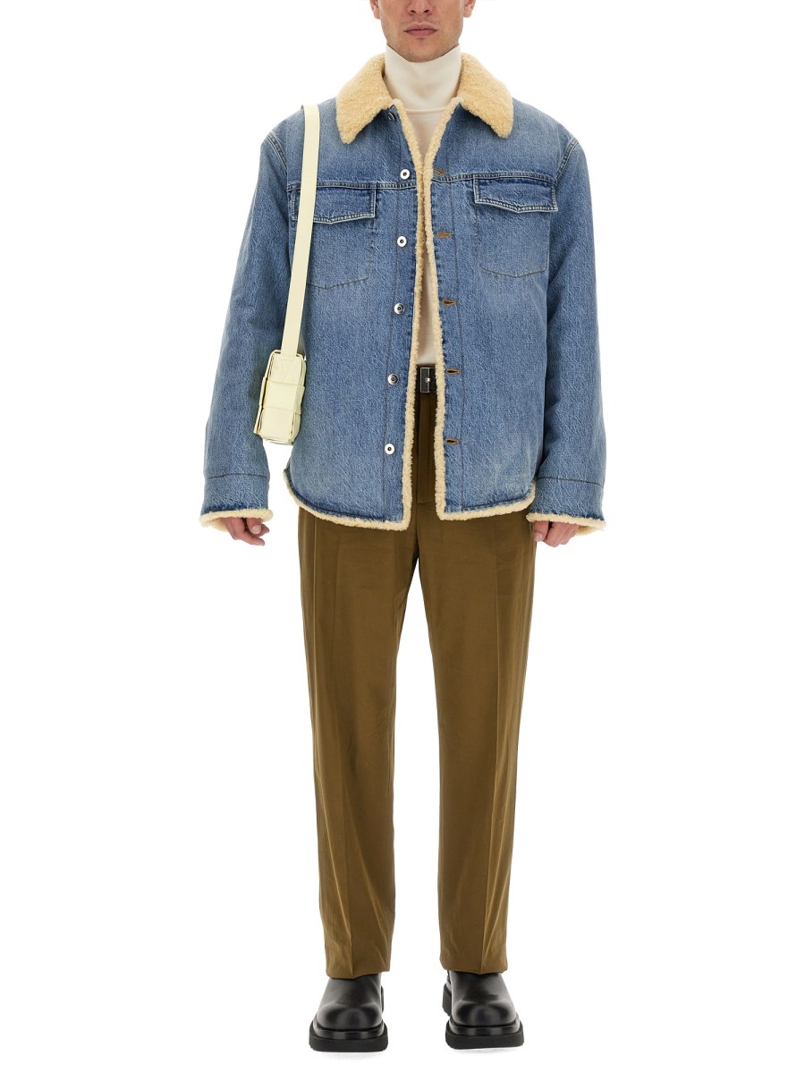 BOTTEGA VENETA - DENIM AND SHEARLING JACKET - Eleonora Bonucci BOTTEGA VENETA - DENIM AND SHEARLING JACKET - Eleonora Bonucci