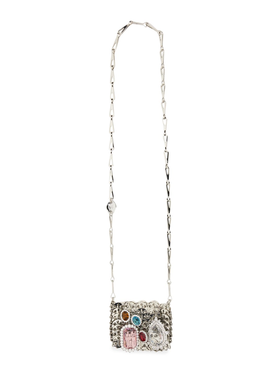 PACO RABANNE - MICRO 1969 BAG WITH JEWEL PENDANTS - Eleonora Bonucci