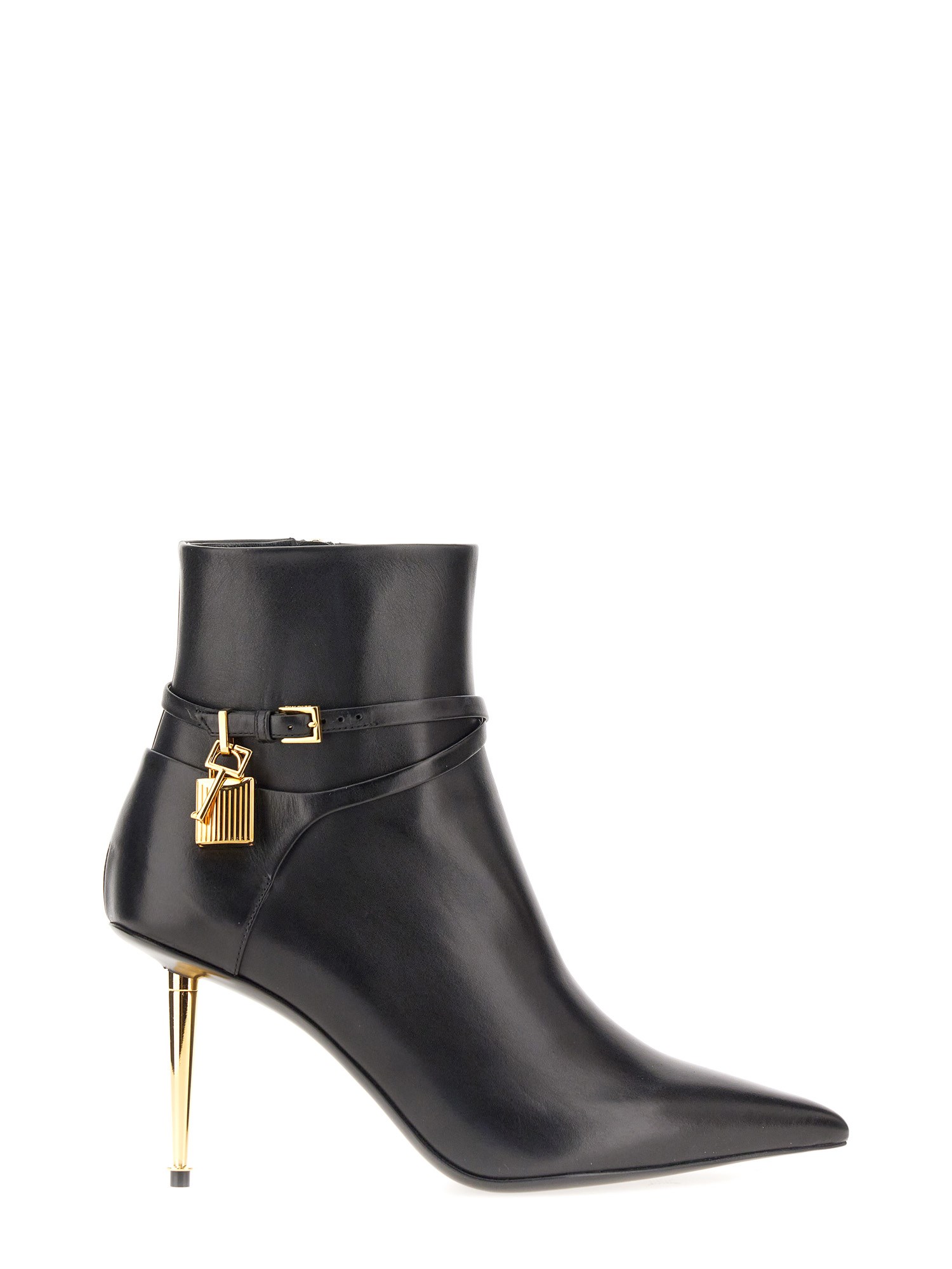 Shop Tom Ford Leather Boot In Black