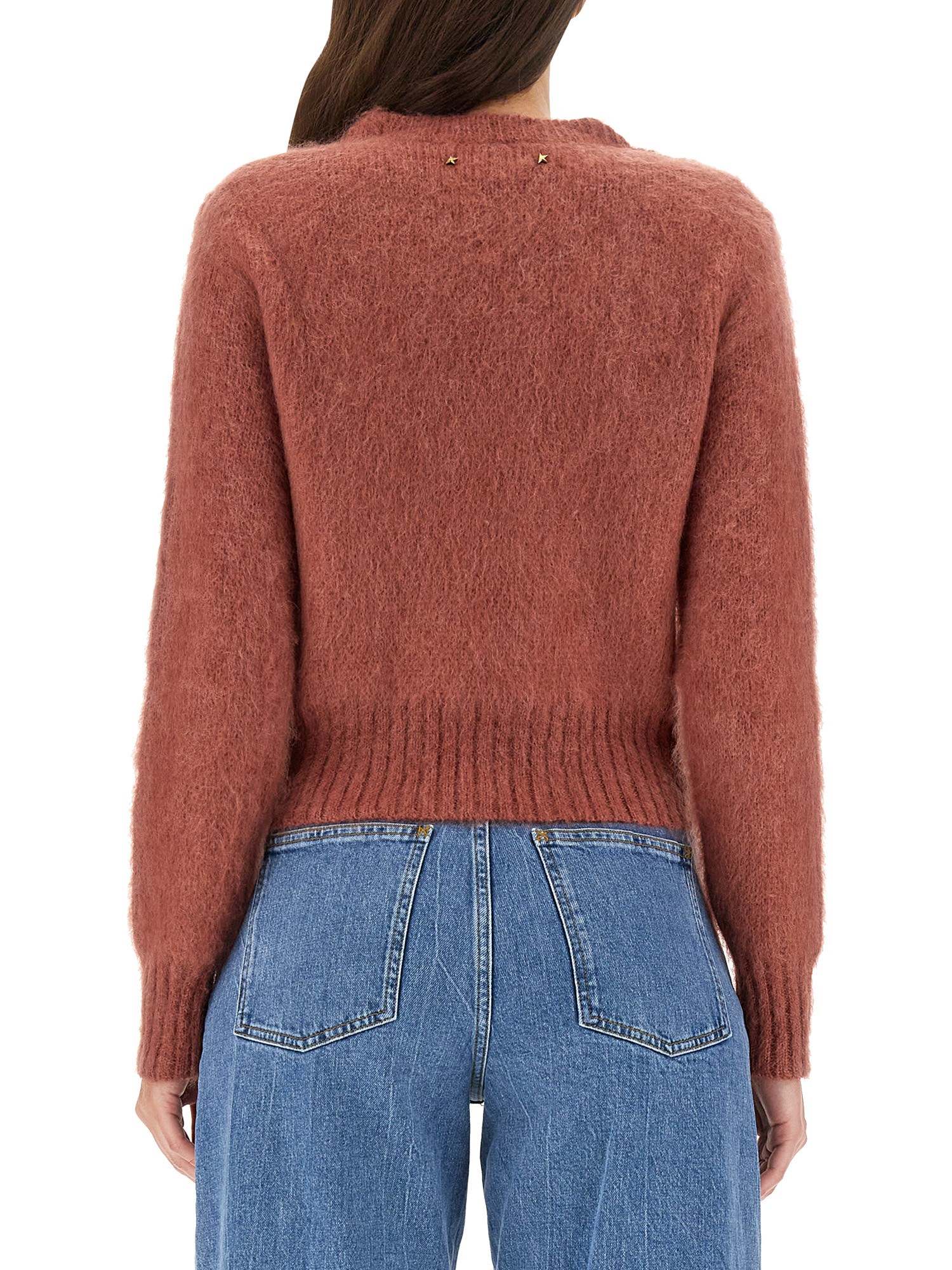 Shop Golden Goose Cropped Shirt In Red