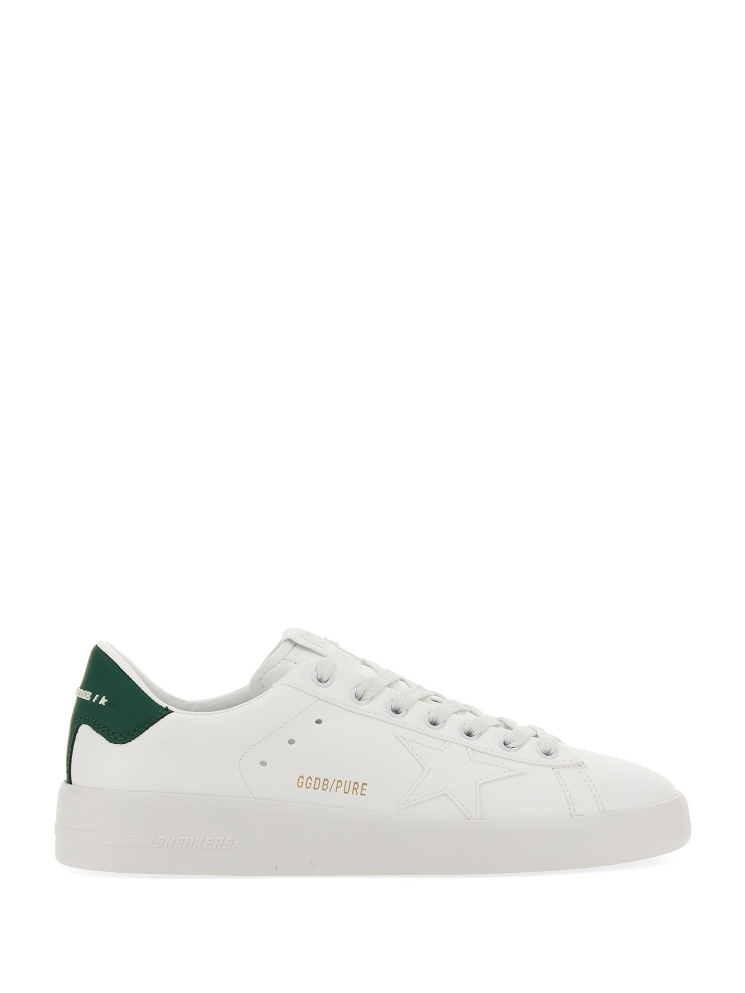Golden Goose Trainer With Logo In White