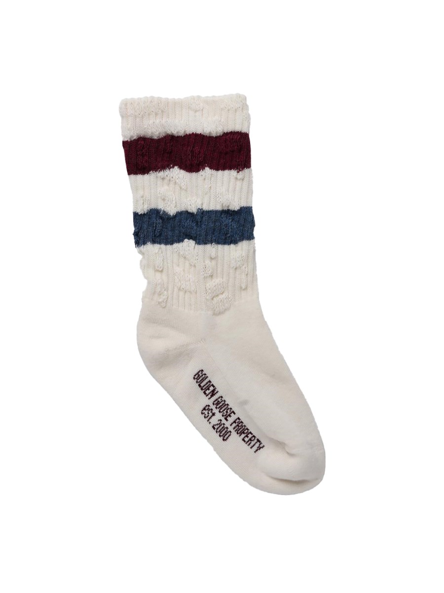 stripes distressed socks