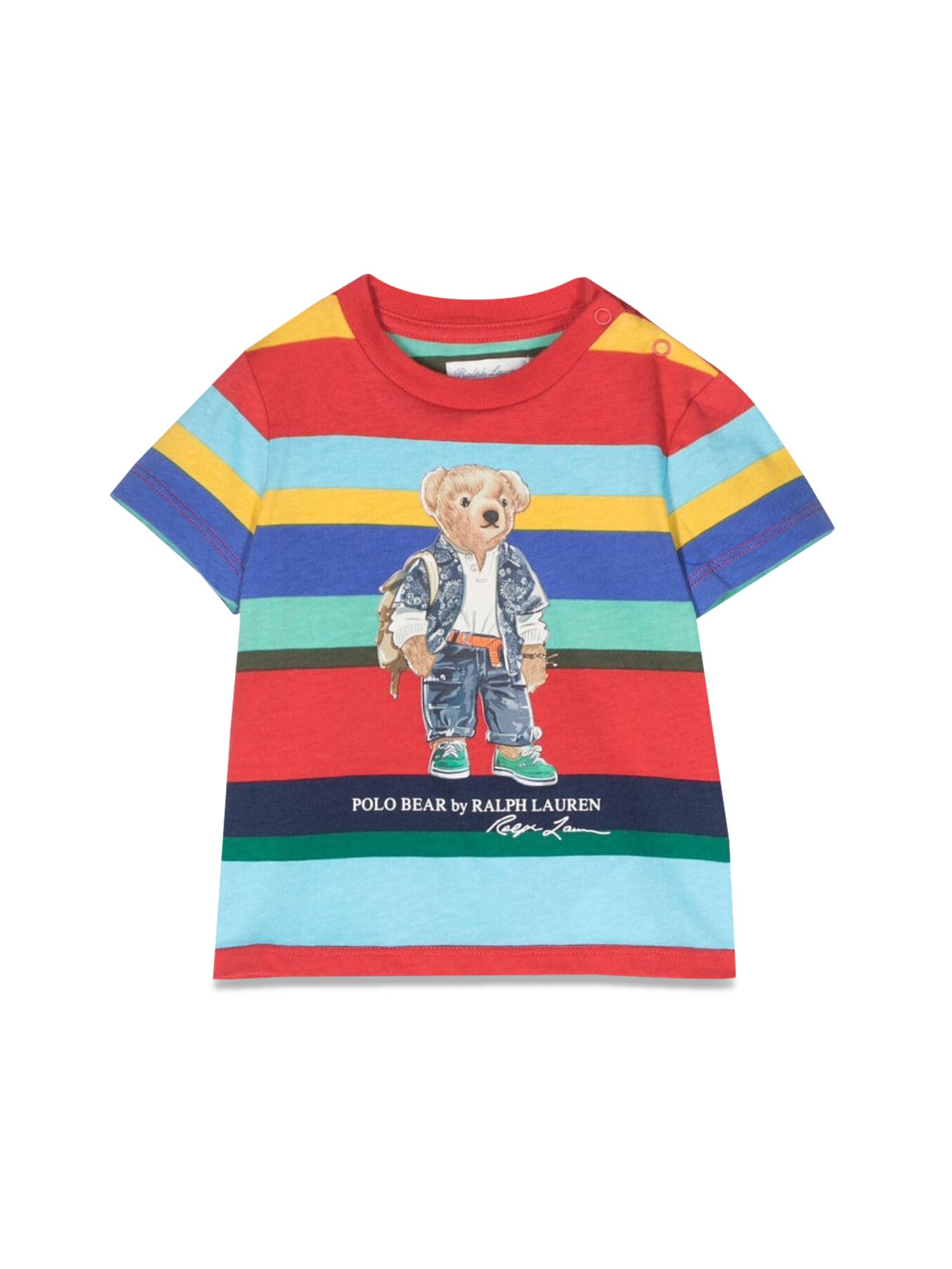 polo ralph lauren striped bear t-shirt