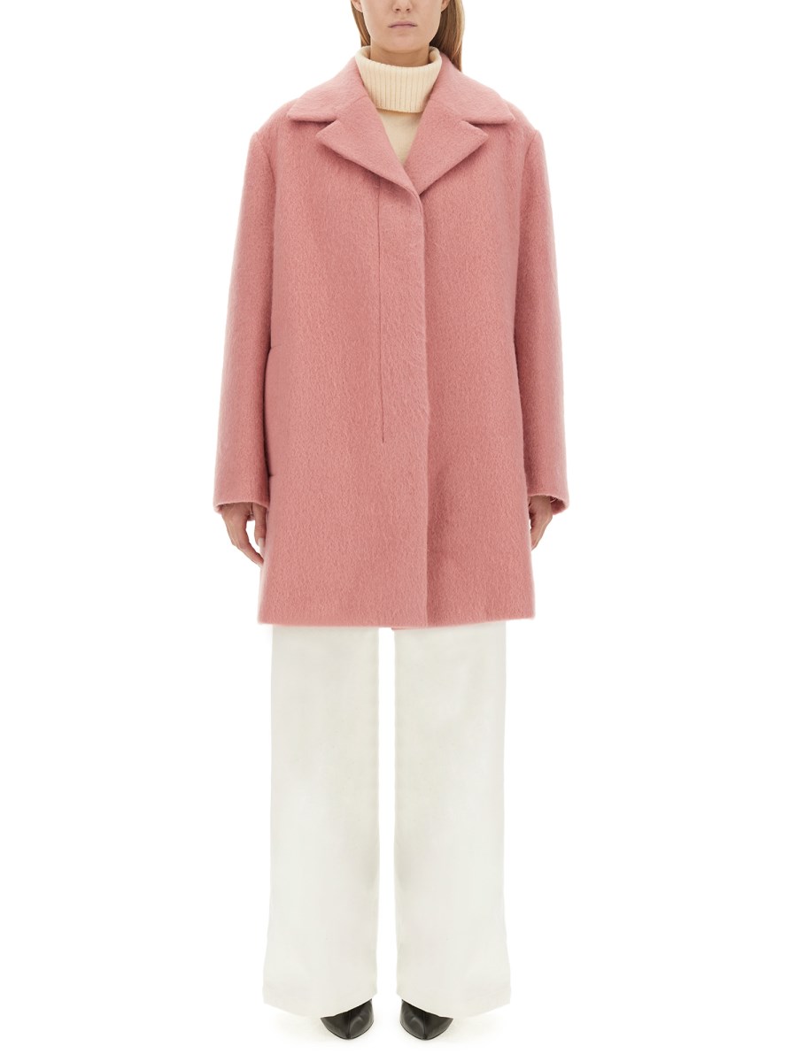 JIL SANDER GIACCA CABAN OVERSIZE IN LANA E MOHAIR