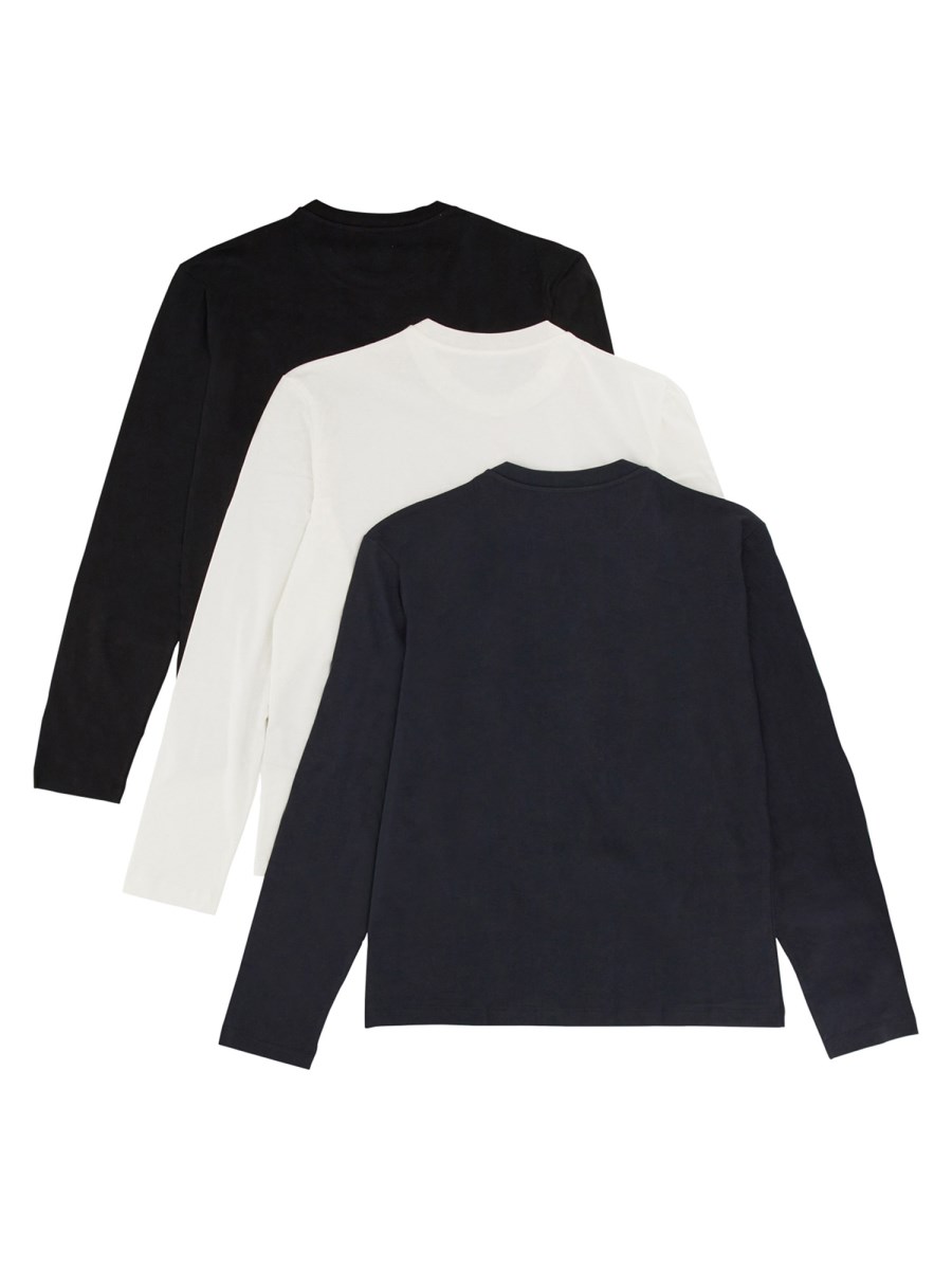 Jil Sander Three-Pack Black Long Sleeve T-Shirts