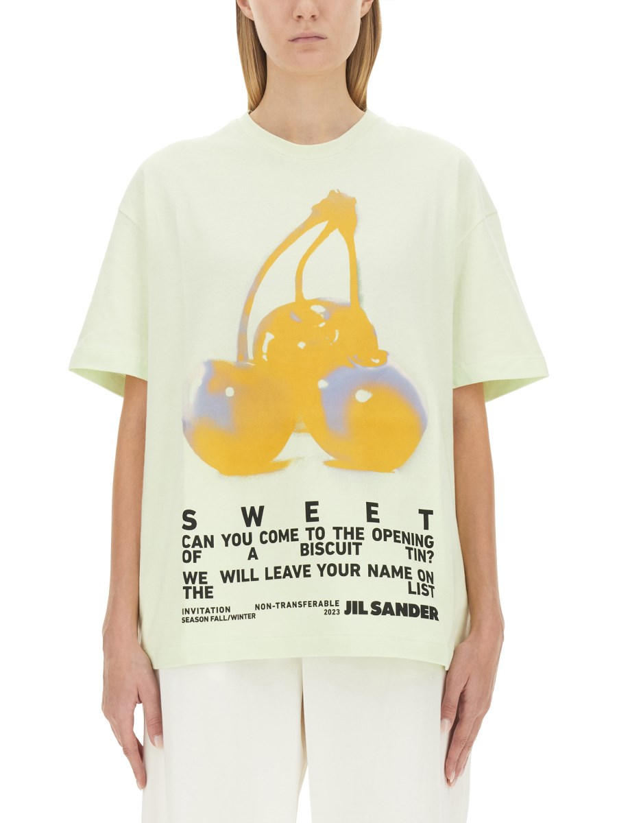 JIL SANDER - COTTON JERSEY T-SHIRT WITH PRINT - Eleonora Bonucci