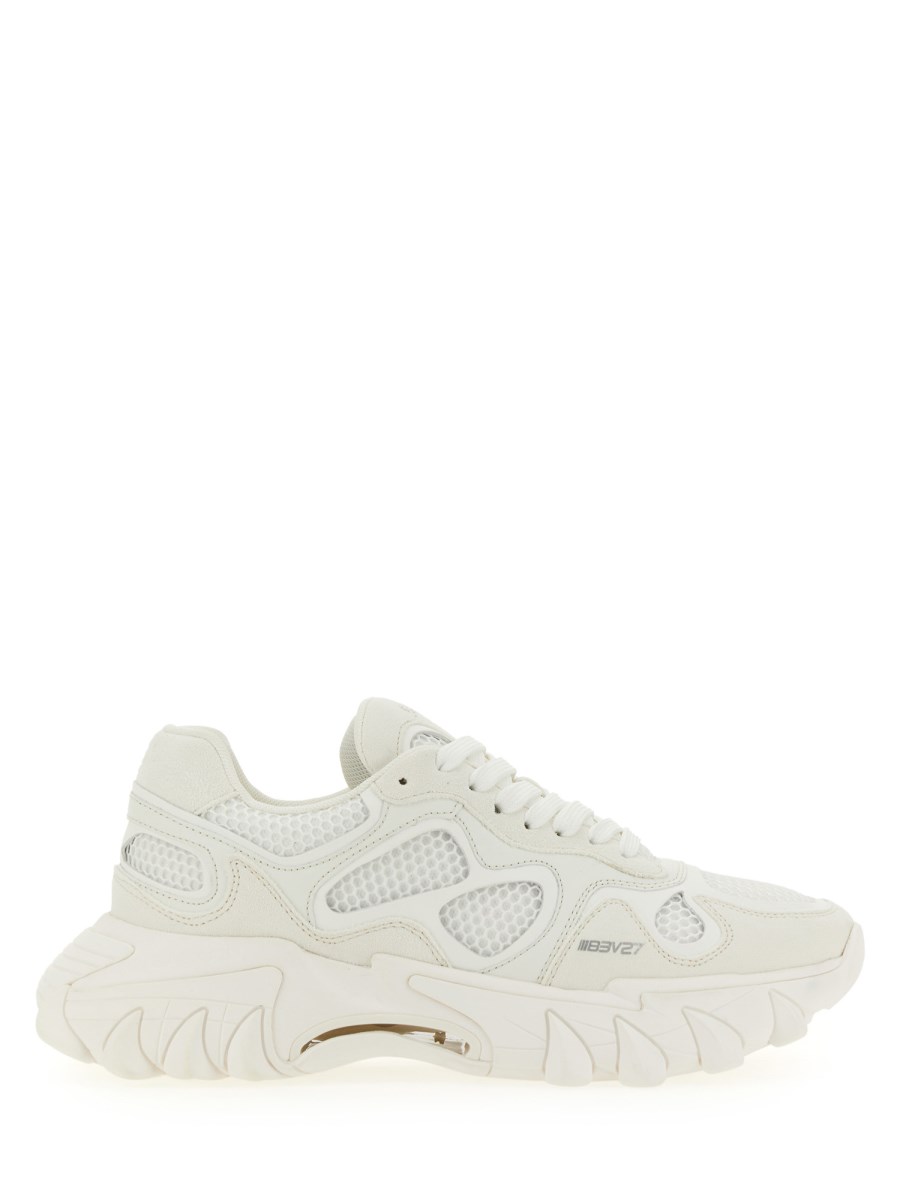 BALMAIN SNEAKER B-EAST IN PELLE E NYLON CON MONOGRAMMA