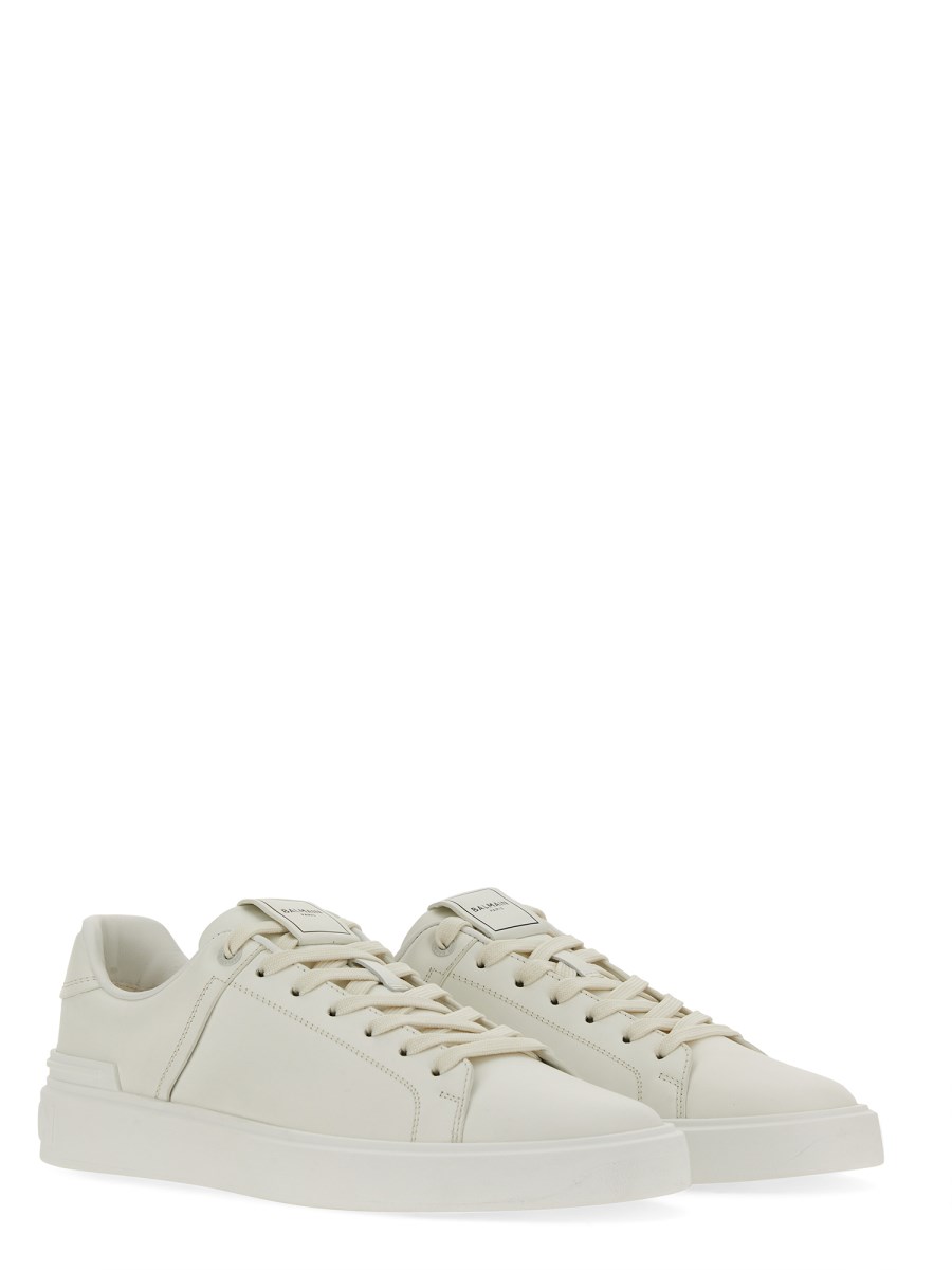 BALMAIN - MONOGRAM CANVAS B-COURT SNEAKER - Eleonora Bonucci