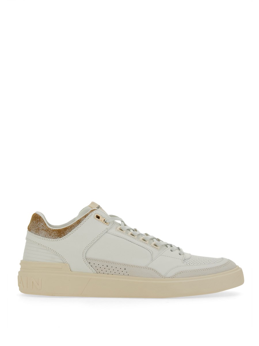 BALMAIN SNEAKER B-COURT MID IN PELLE