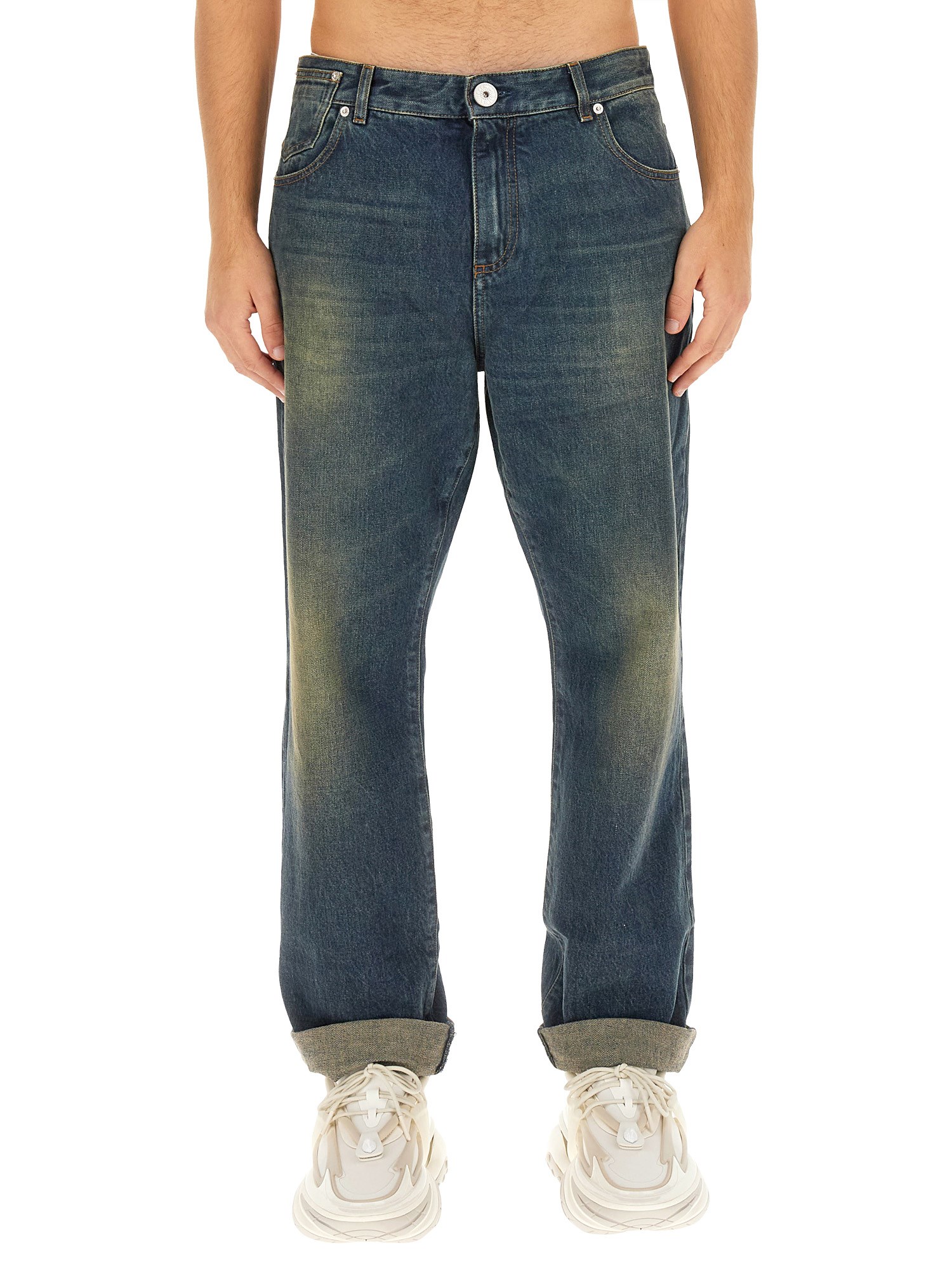 Shop Balmain Jeans In Denim