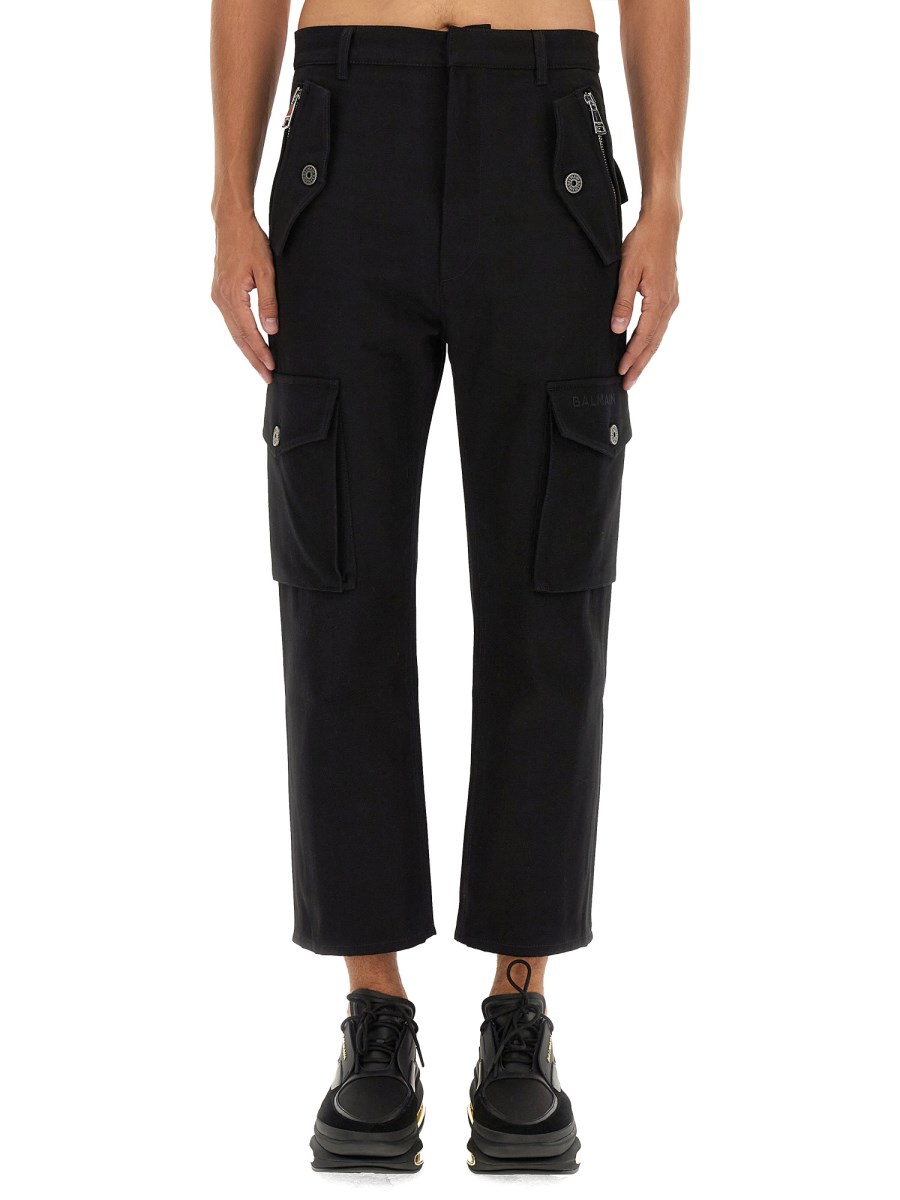 BALMAIN PANTALONE CARGO IN COTONE