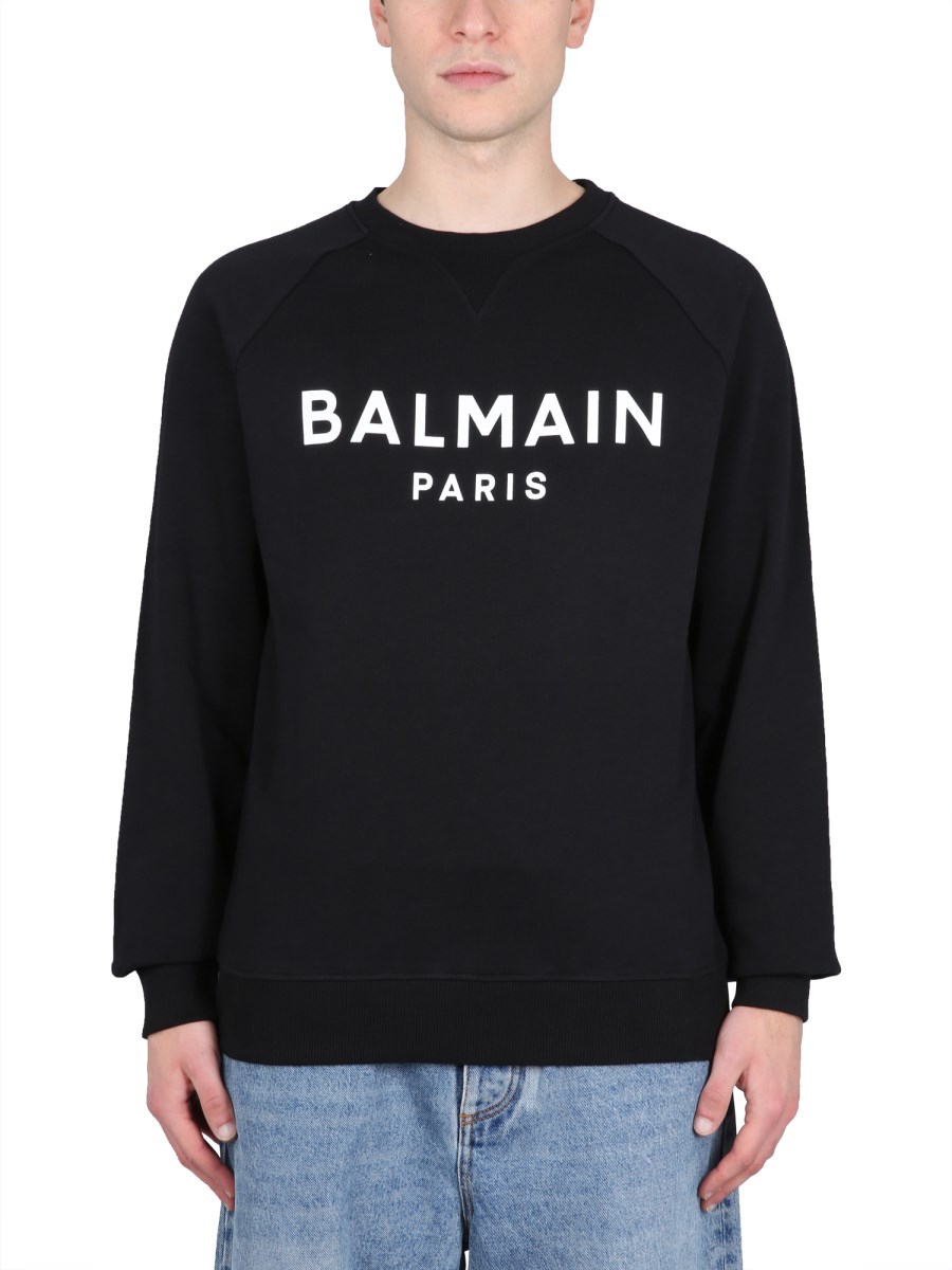 BALMAIN FELPA IN COTONE CON LOGO