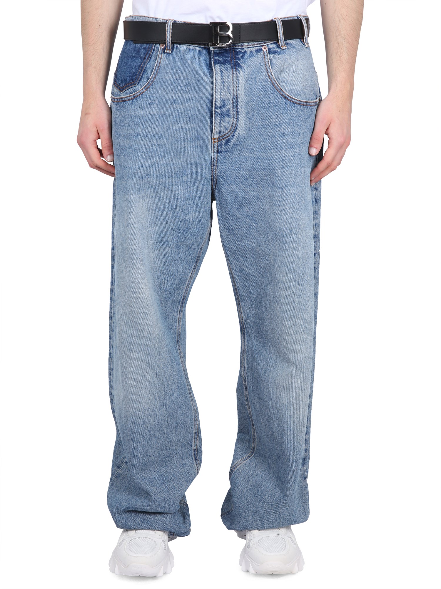 balmain loose fit jeans