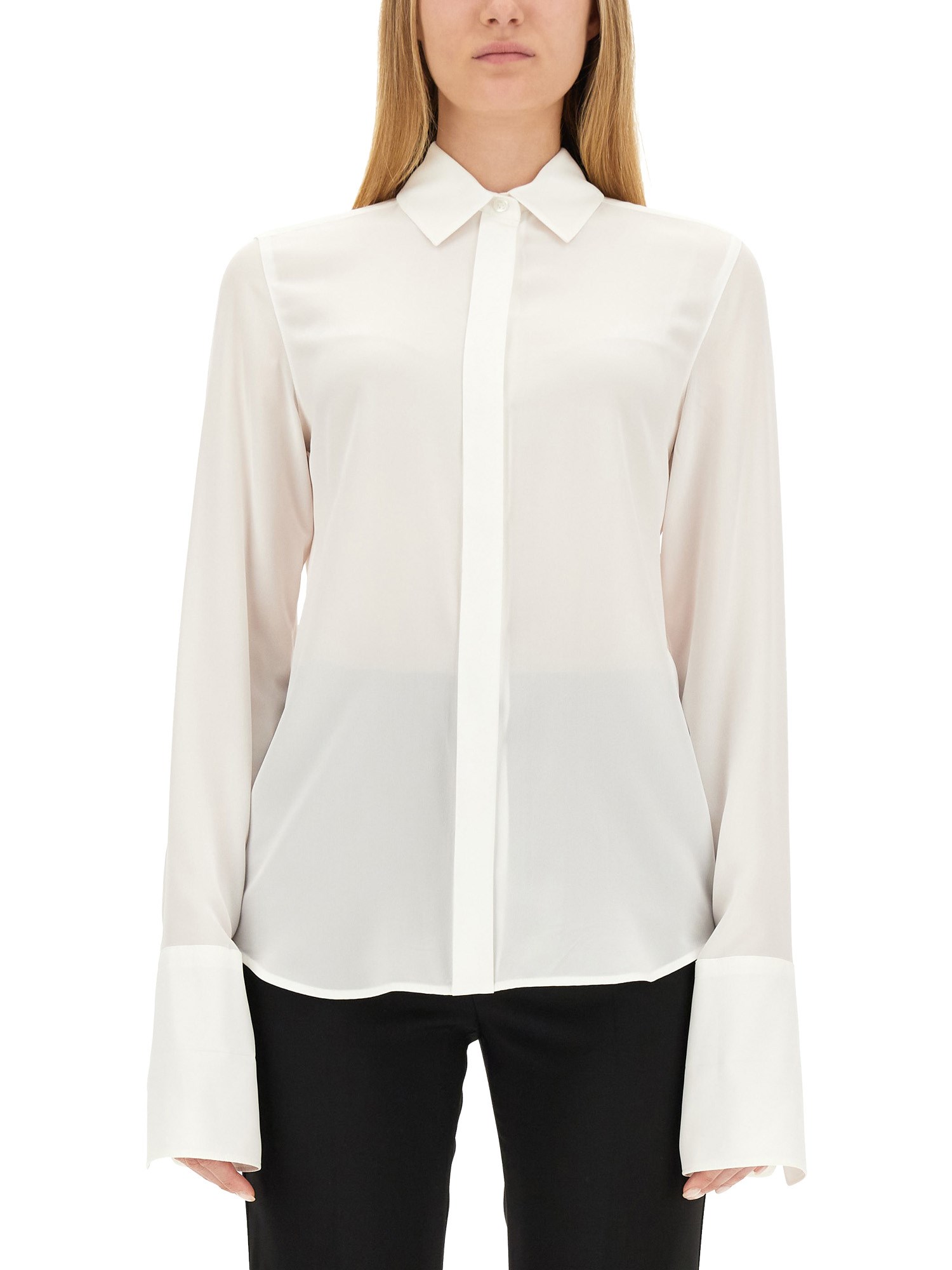 Max Mara Silk Shirt In White