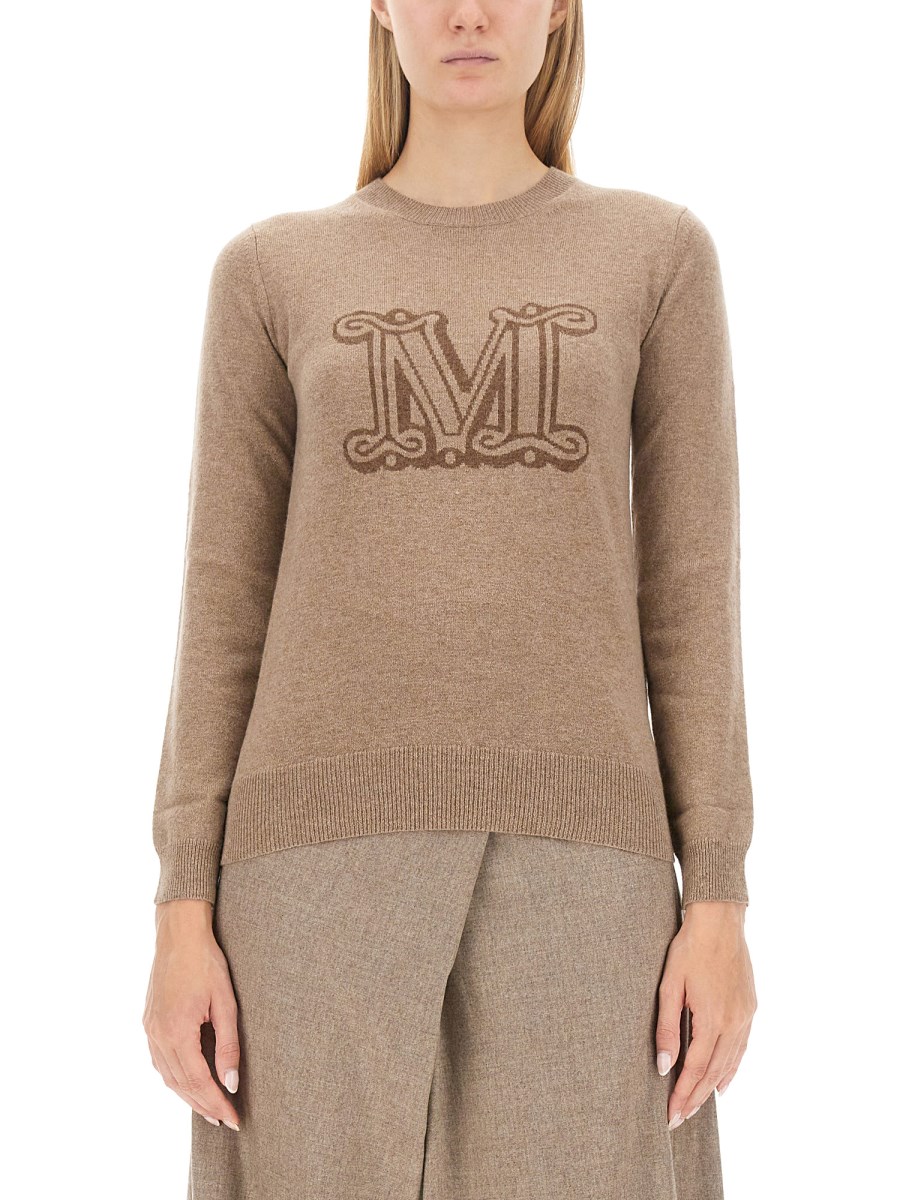 MAX MARA MAGLIA IN CASHMERE CON LOGO