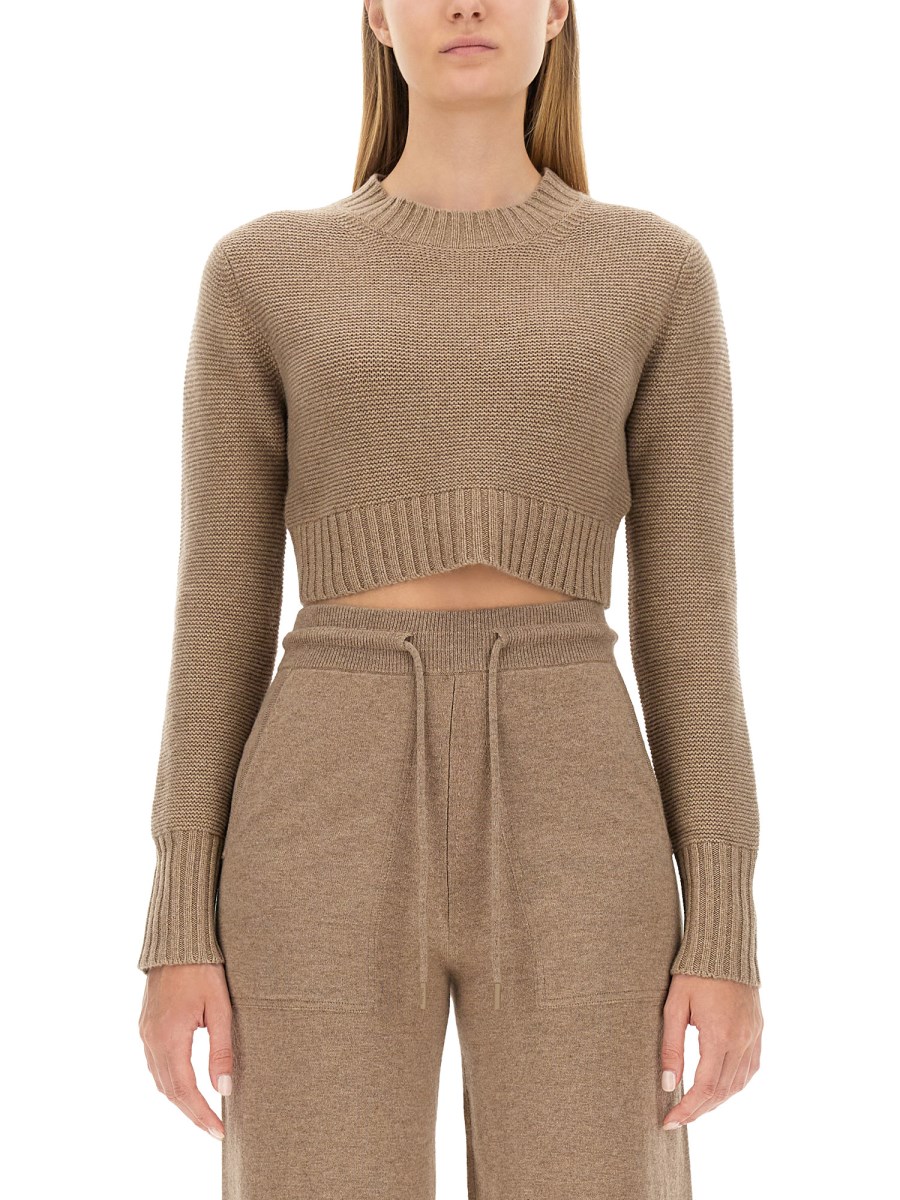 MAX MARA MAGLIA CROPPED IN CASHMERE