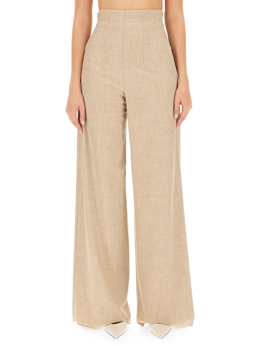 MAX MARA PANTALONE LUNGO VENAS IN LANA