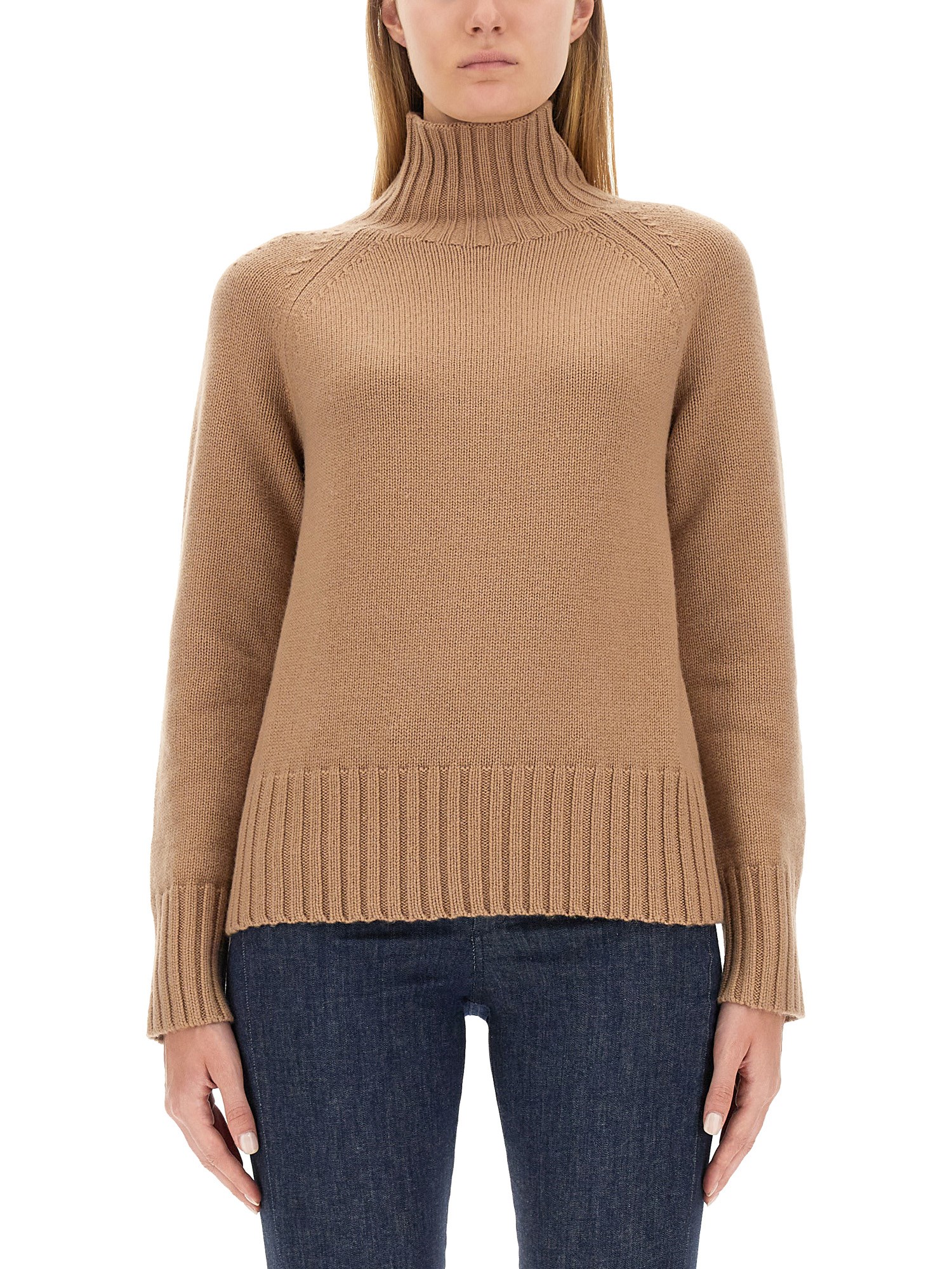 's Max Mara Turtleneck Shirt In Beige