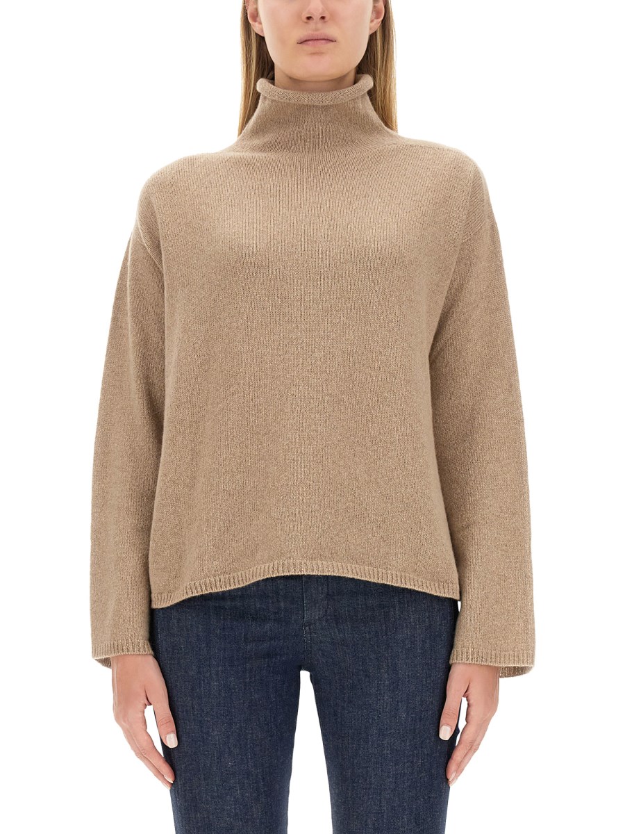 S MAX MARA MAGLIA IN CASHMERE CON COLLO ALTO