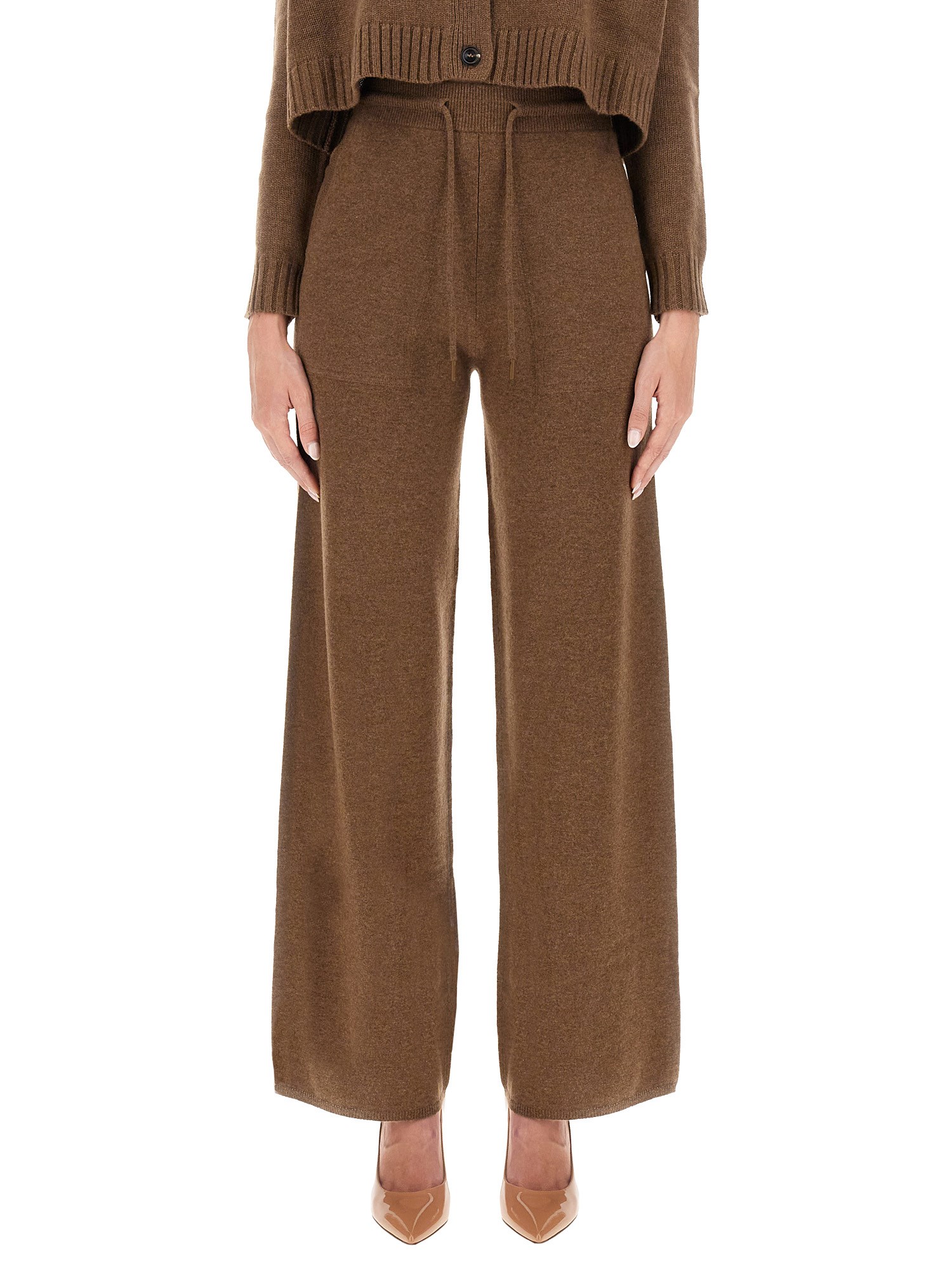 Max Mara Knit Trousers In Brown