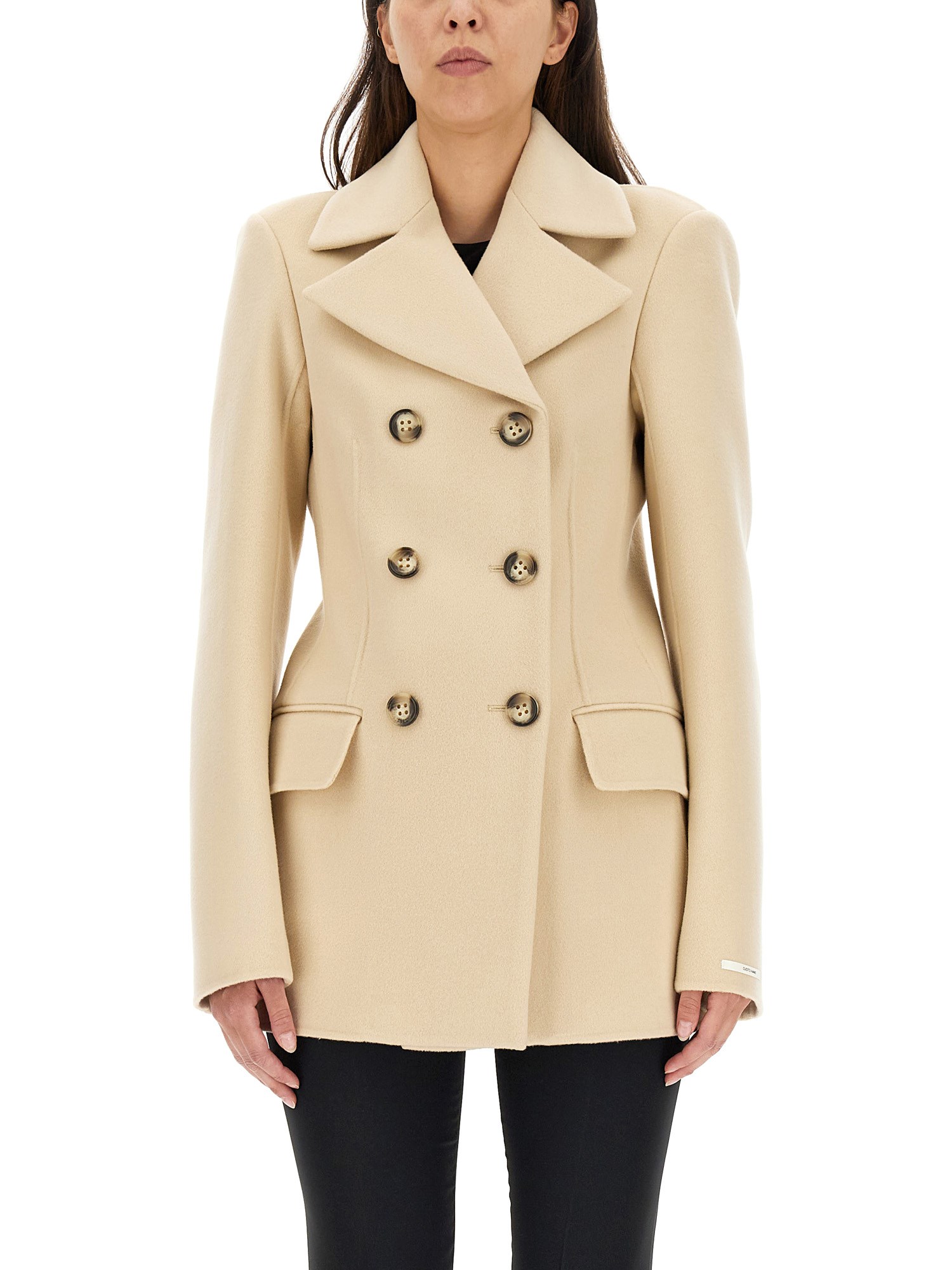 Max Mara Double-breasted Coat In Ivory