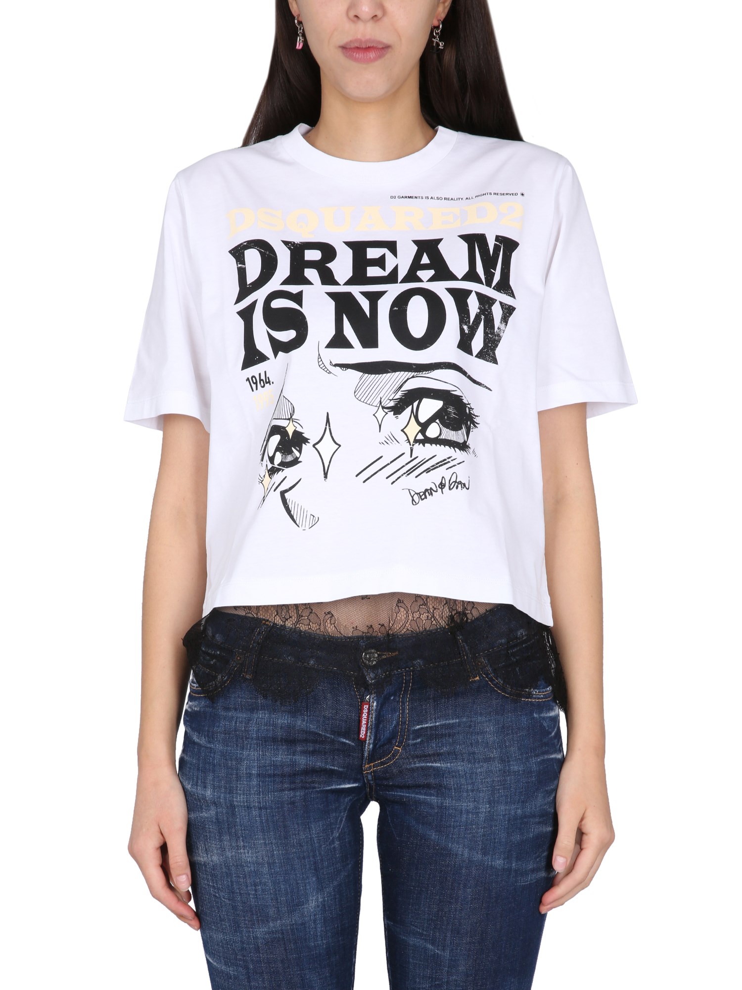 Shop Dsquared2 T-shirt With Logo In White