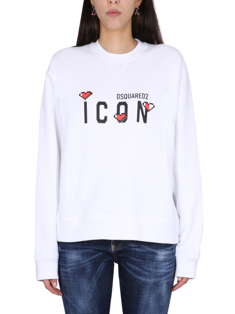 DSQUARED ICON GAME LOVER SWEATSHIRT Eleonora Bonucci