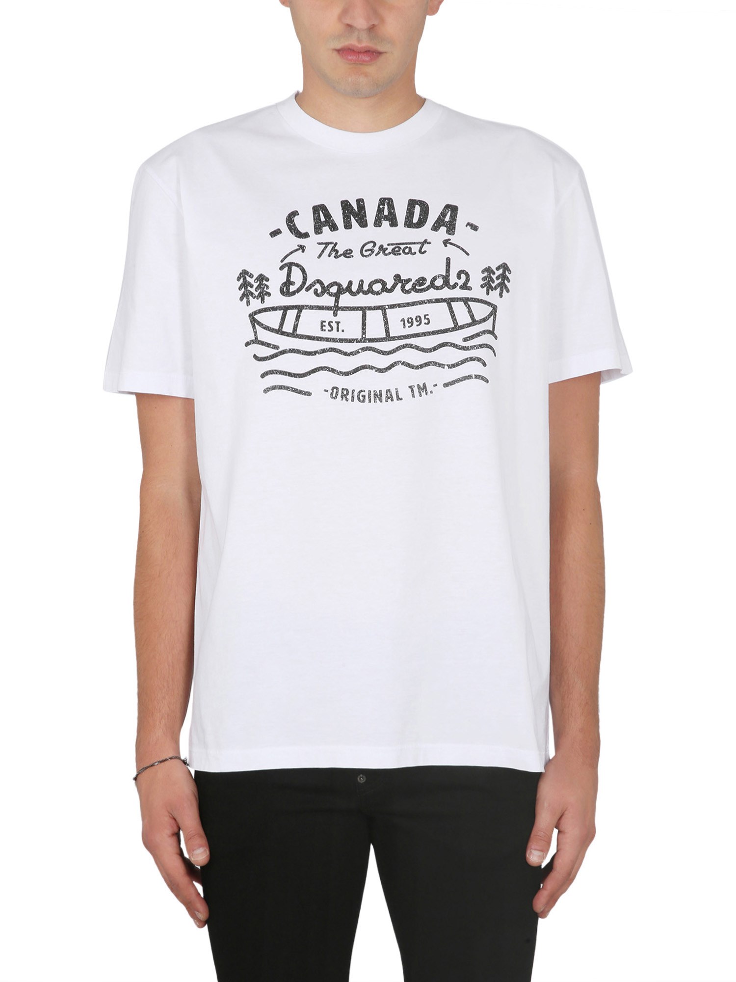 Dsquared2 Logo Print T-shirt In White