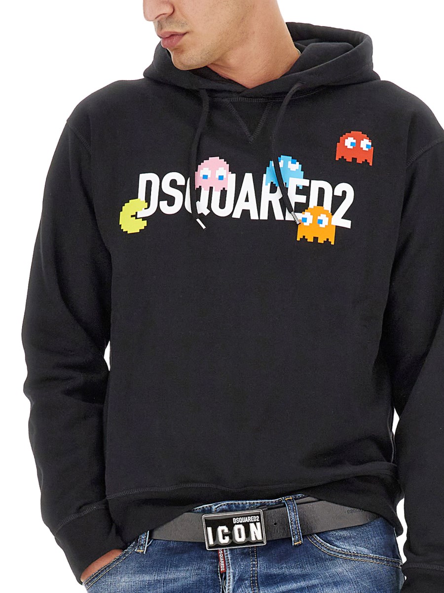 DSQUARED - DSQUARED X PAC-MAN COTTON SWEATSHIRT - Eleonora