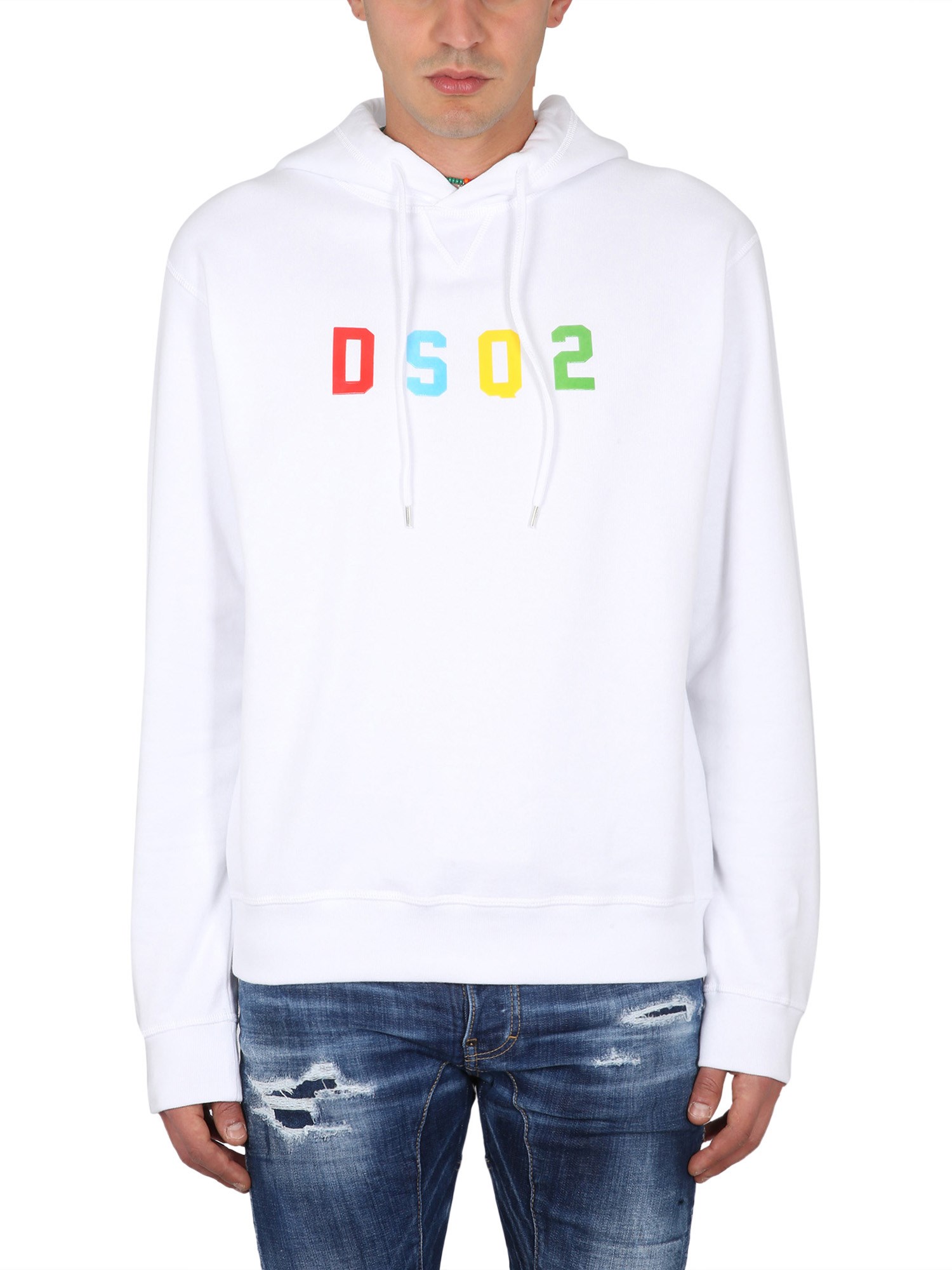 Dsquared2 Dsquared Men Cool Fit Sweatshirt In White
