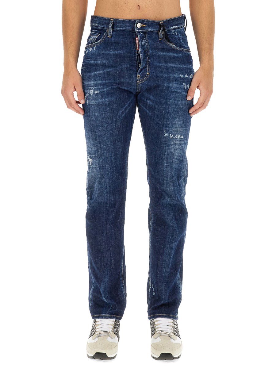 DSQUARED JEANS SLIM FIT IN DENIM DI COTONE