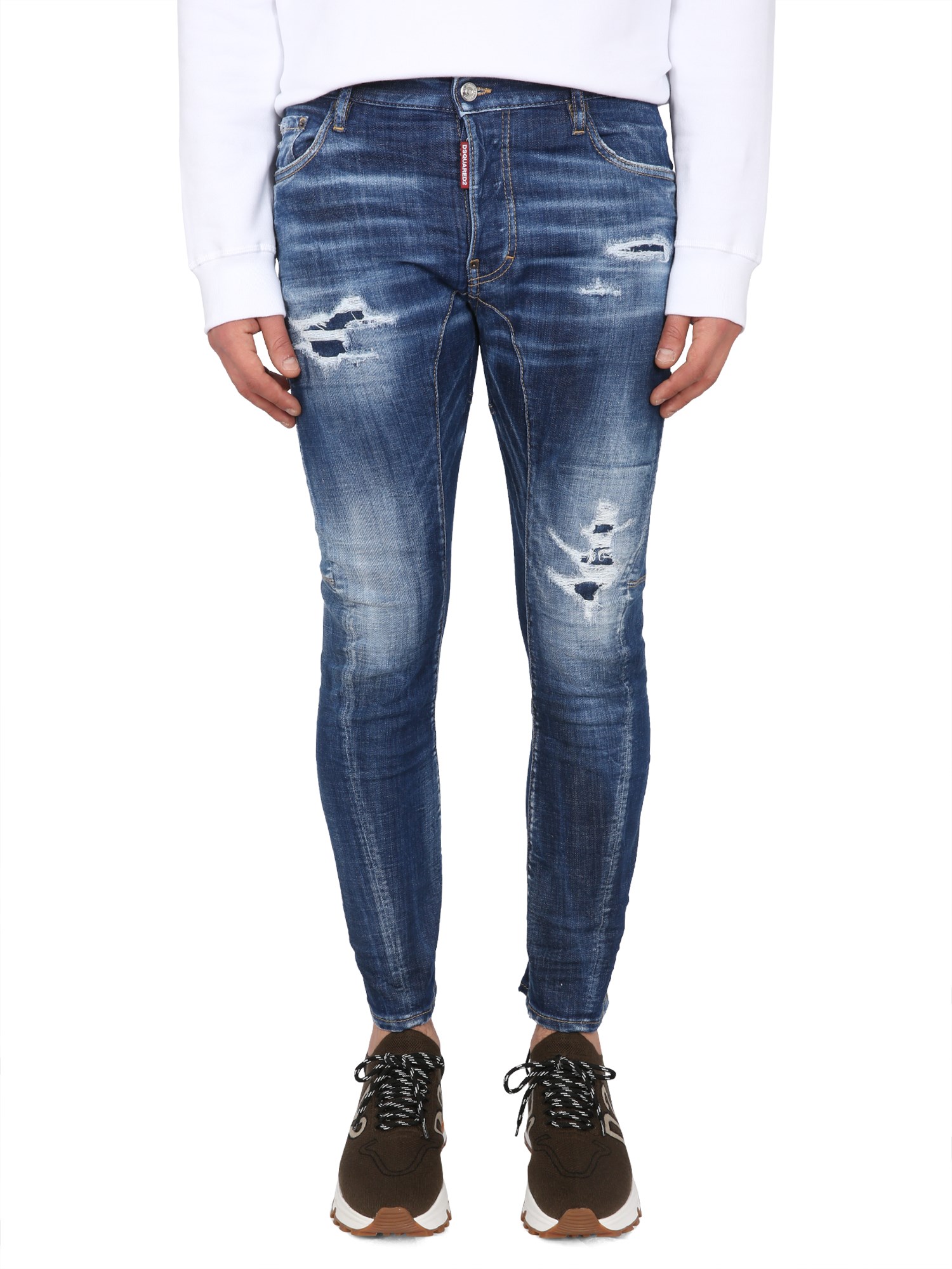 Shop Dsquared2 Sailor Fit Jeans In Blue