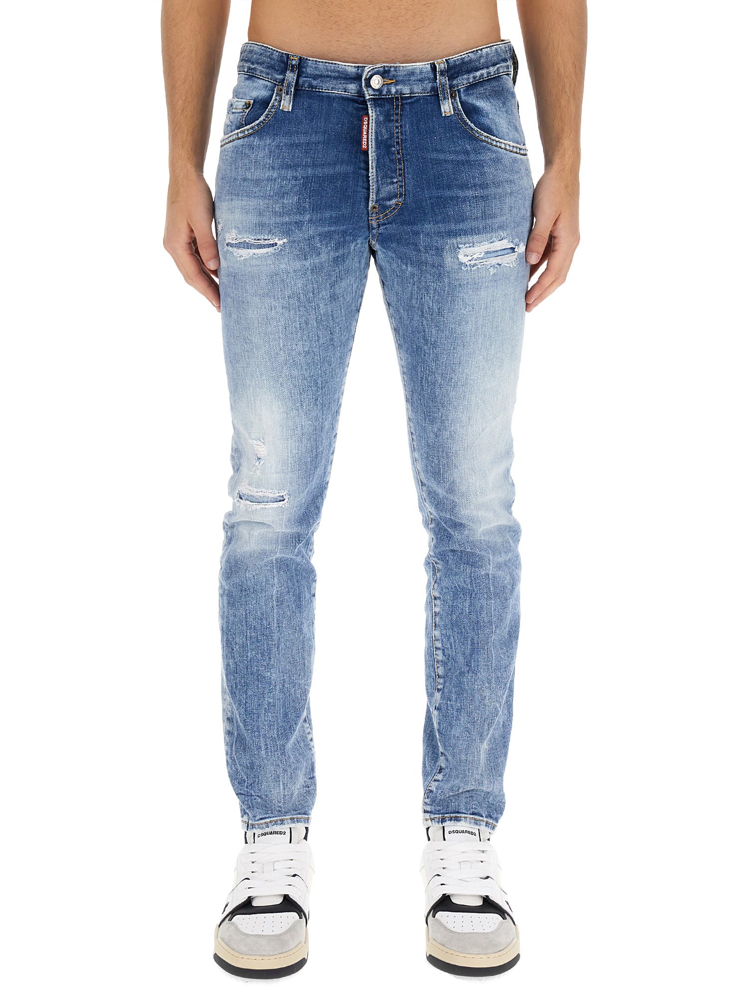 Shop Dsquared2 Skater Jeans In Denim