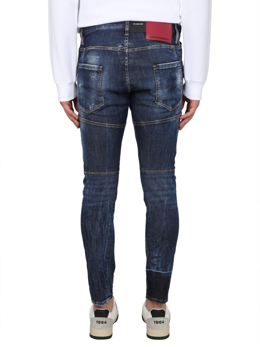 DSQUARED - TIDY BIKER FIT COTTON DENIM JEANS - Eleonora Bonucci DSQUARED - TIDY BIKER FIT COTTON DENIM JEANS - Eleonora Bonucci