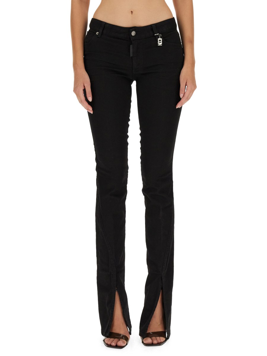 DSQUARED JEANS ICON TRUMPET IN DENIM DI COTONE