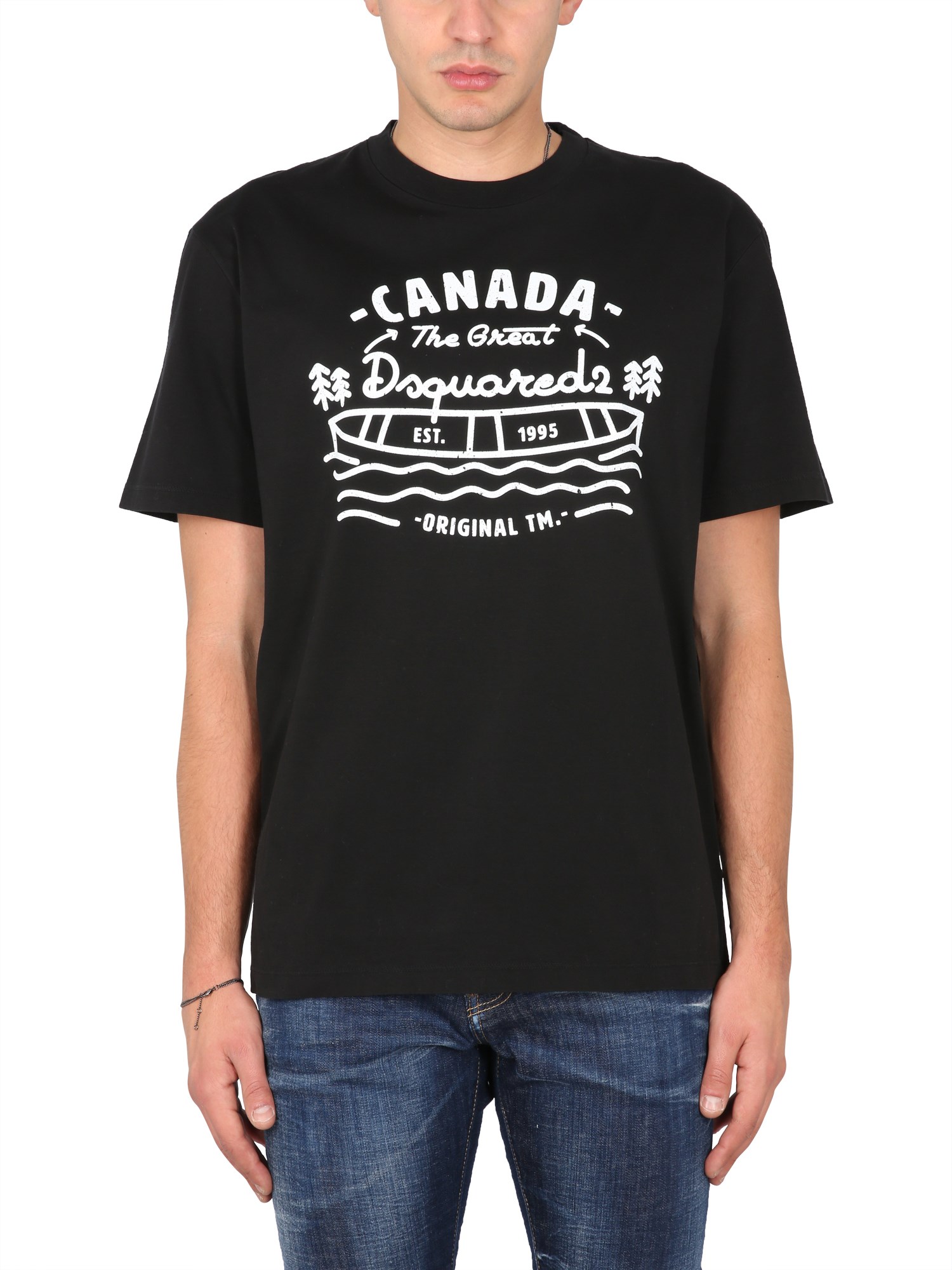 Dsquared2 Dsquared Men Logo Print T-shirt In Black