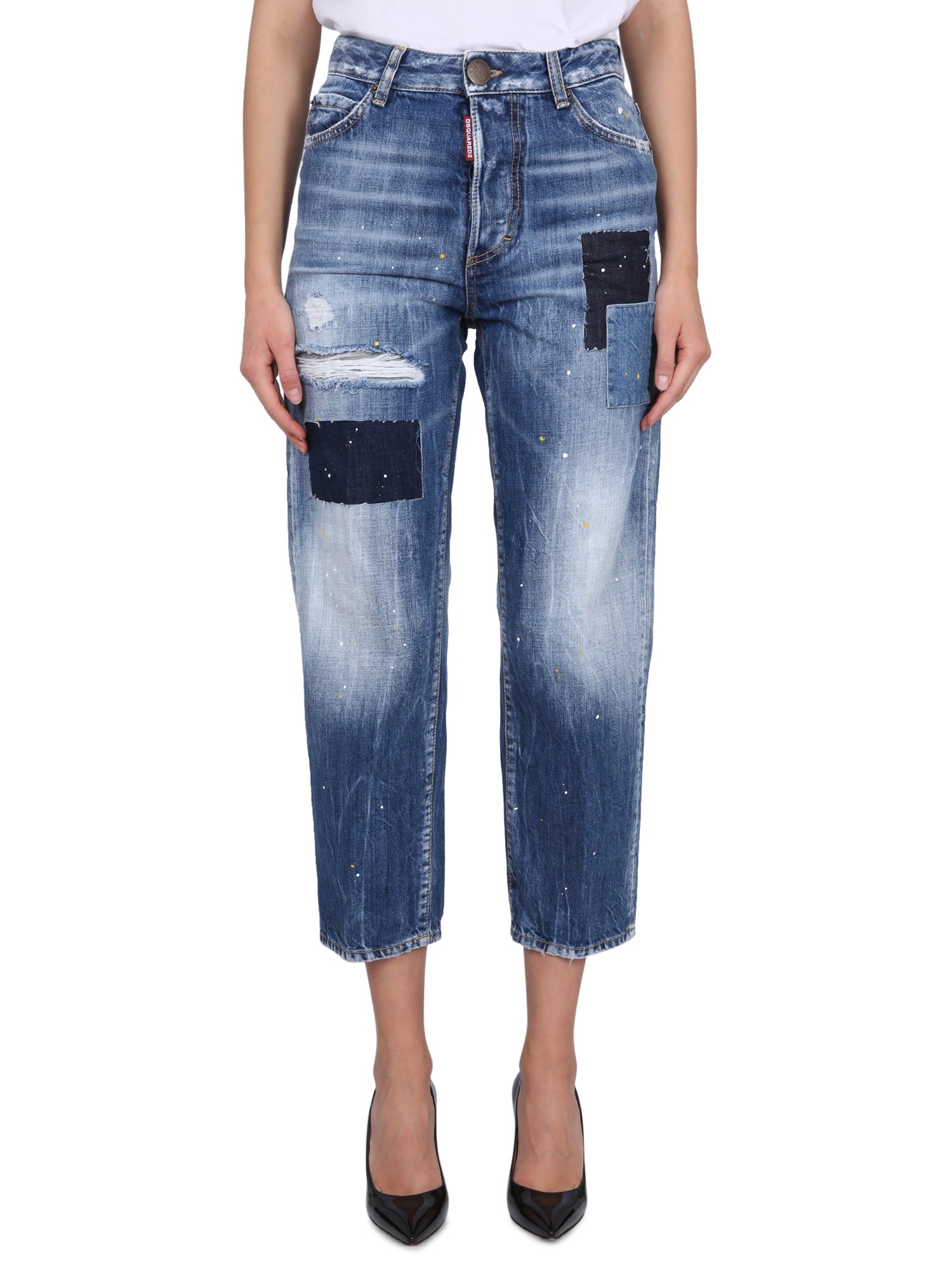 Shop Dsquared2 Boston Jeans In Blue