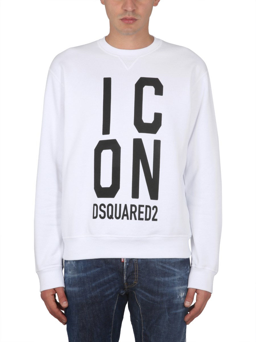 DSQUARED FELPA IN COTONE CON STAMPA LOGO