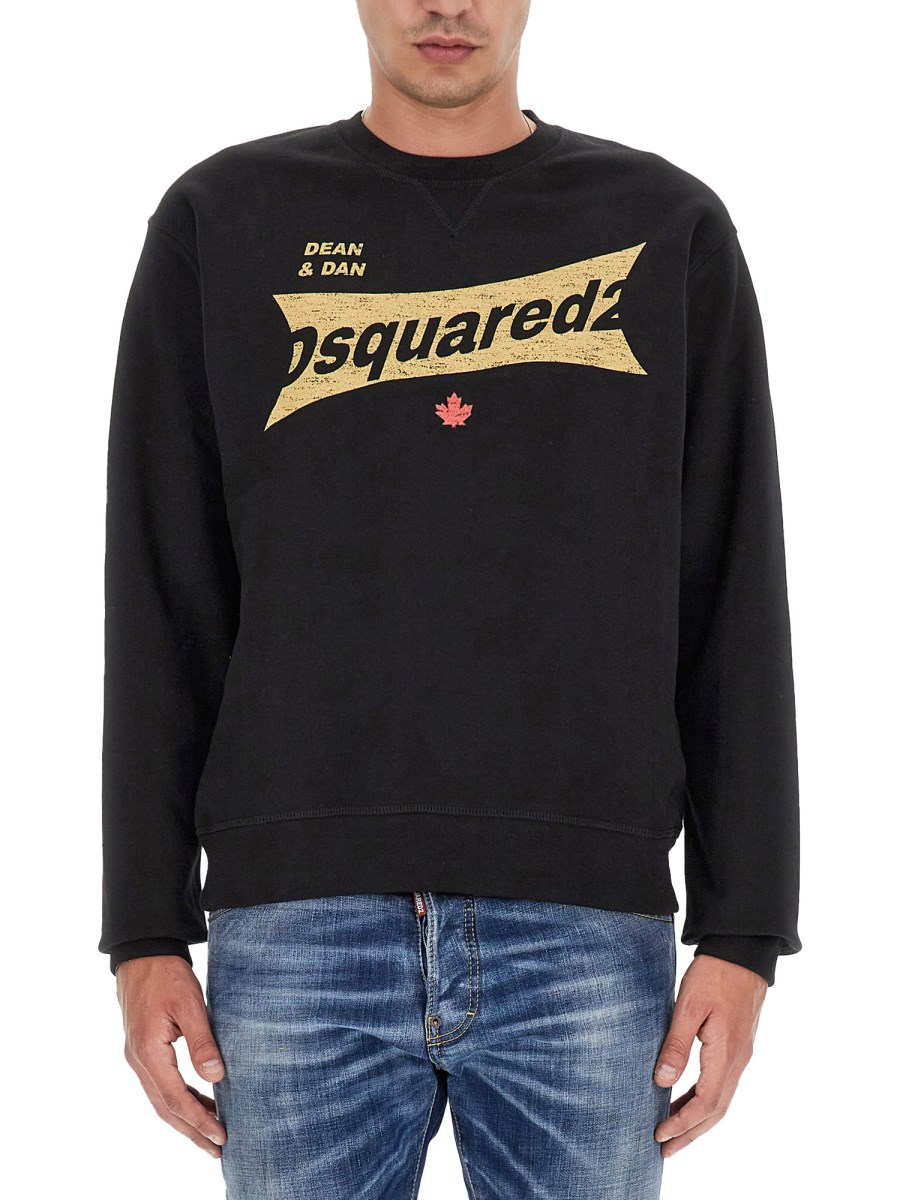 DSQUARED FELPA IN COTONE CON LOGO