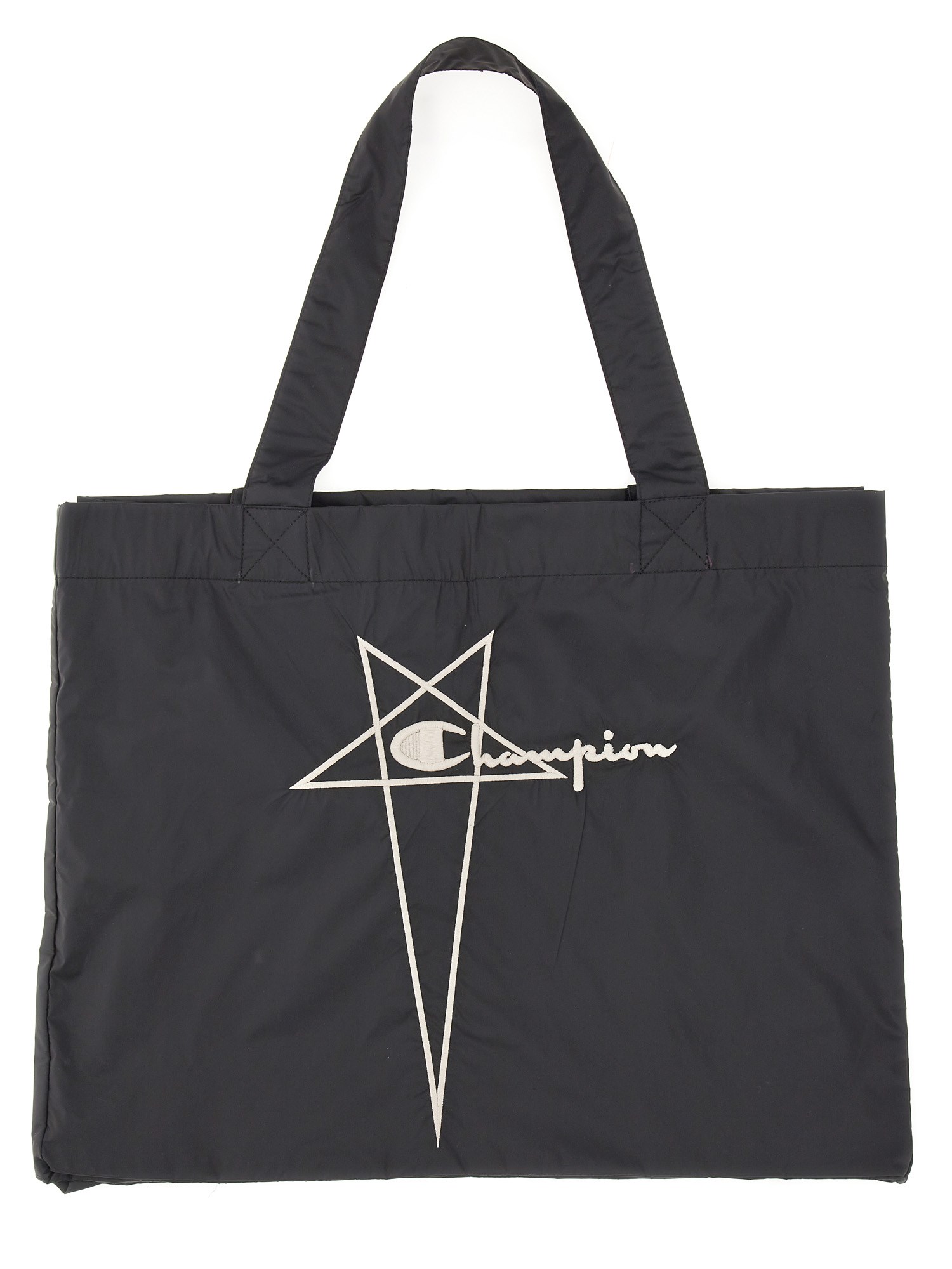 Champion X Rick Owens Nylon Tote Bag In Black