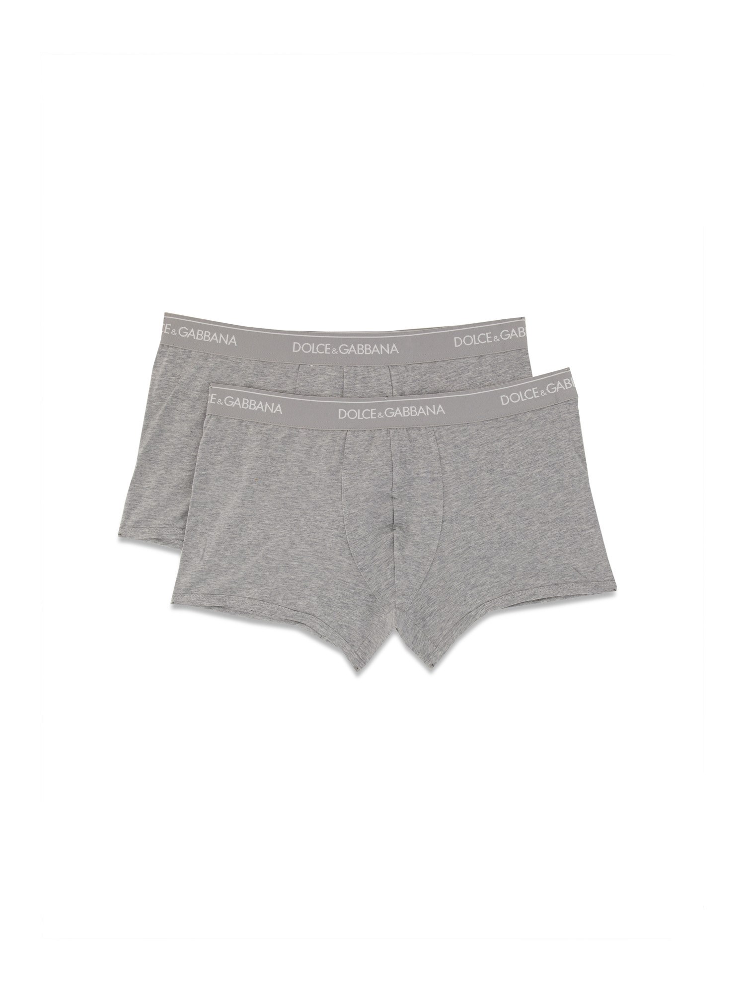 Shop Dolce & Gabbana Pack Of Two Boxers In Grey