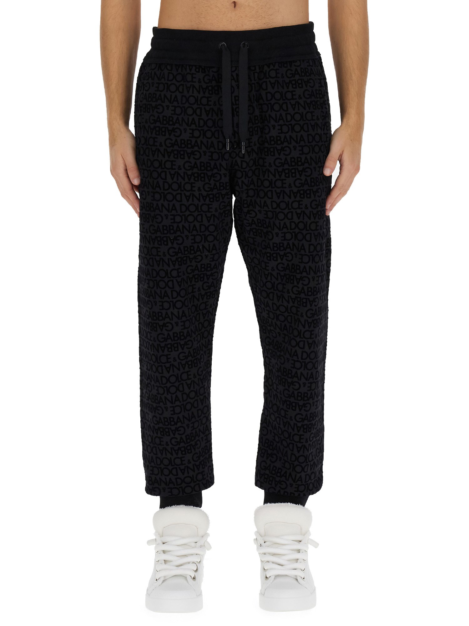 Shop Dolce & Gabbana Jogging Pants With Logo In Black